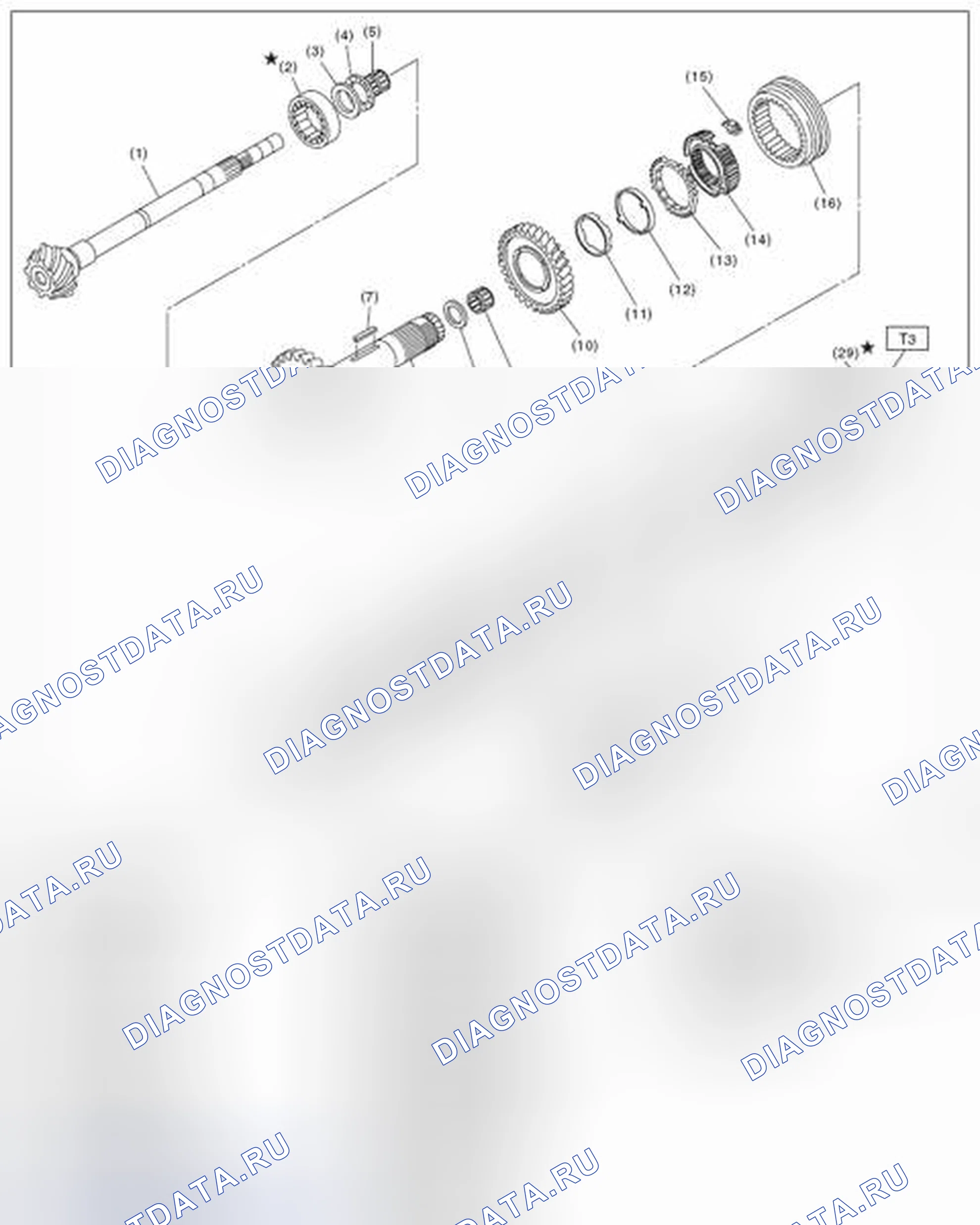 Рис. 18: УЗЕЛ ВЕДУЩЕЙ ШЕСТЕРНИ. Subaru Forester SJ