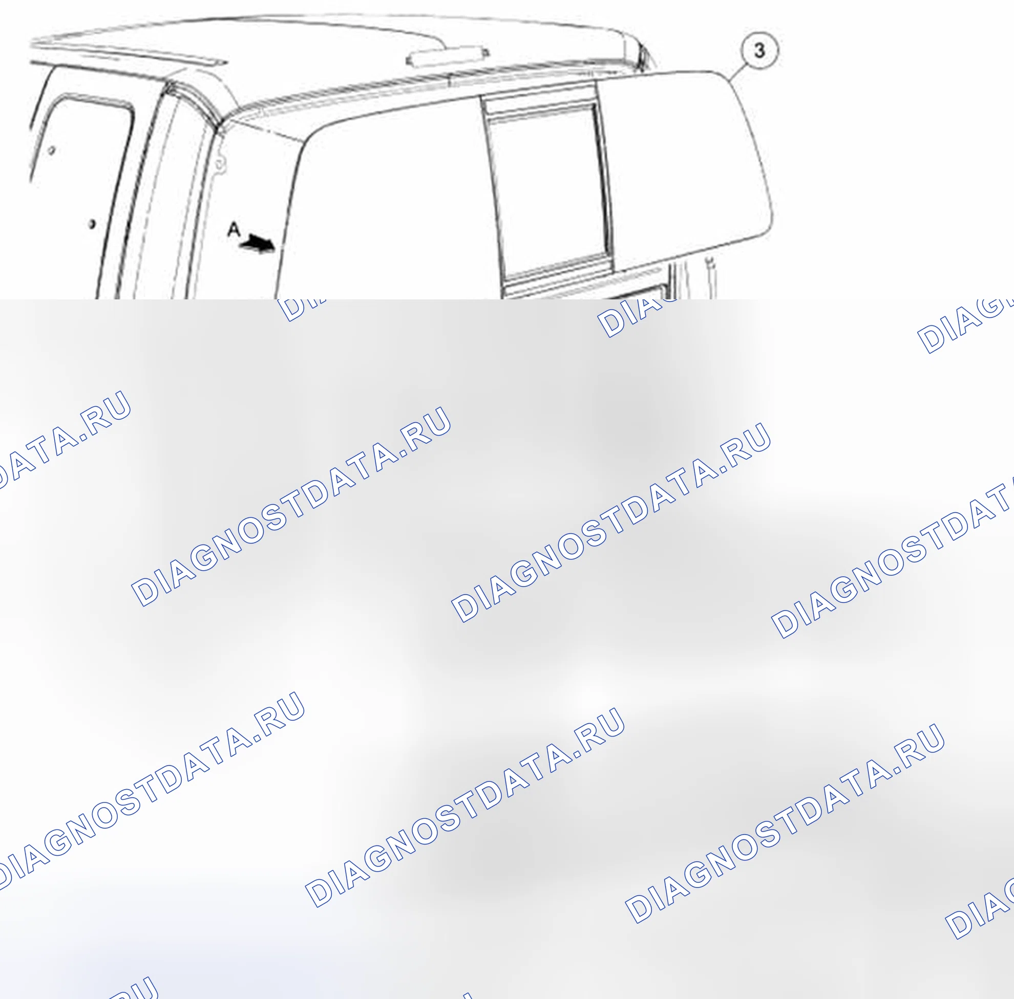 Рис. 64: Заднее оконное стекло. Ford Pickup F250 Super Duty II