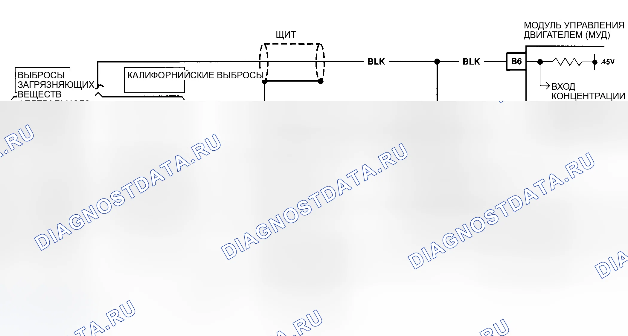 Рис. 35: КОД 21 - Схематический датчик кислорода (Prizm), разомкнутая или замкнутая цепь. Geo Prizm II