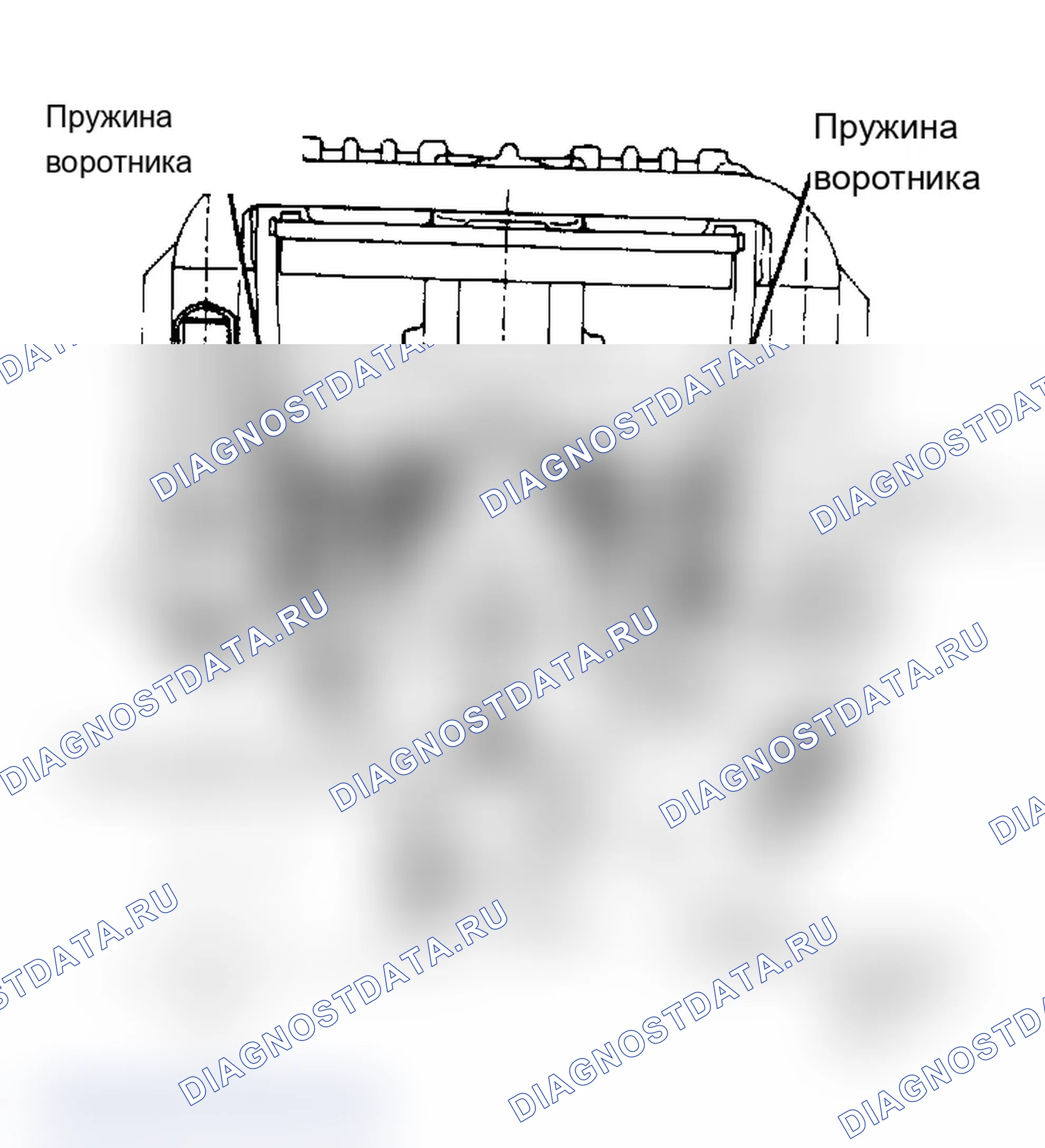 Рис. 3: Свободный ход троса стояночного тормоза (кузова «F» и «Y»). Pontiac Grand Prix V