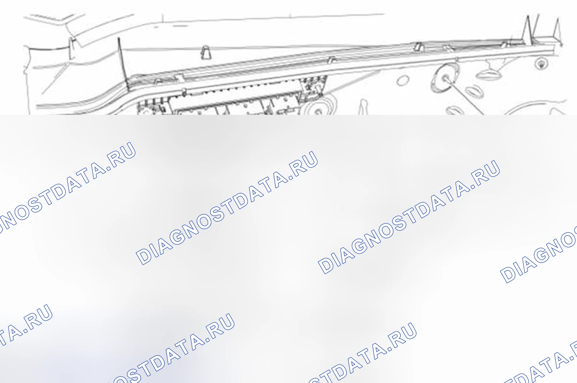 Рис. 166: Корпус активной зоны нагревателя и испарителя - внешний. Ford Pickup F250 Super Duty II