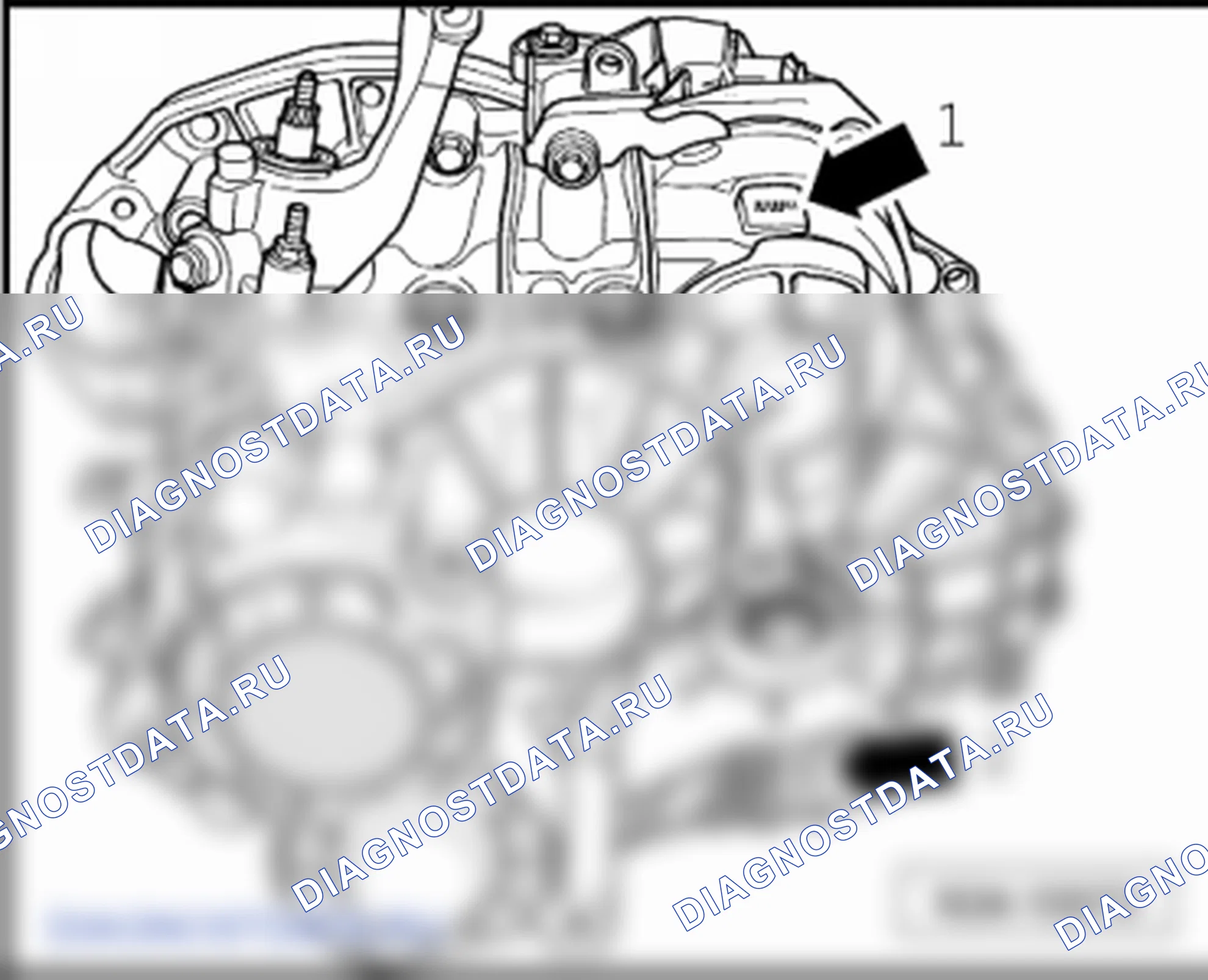 Маркировка коробки передач (6-ступенчатая коробка передач 0A5). Volkswagen Transporter T5