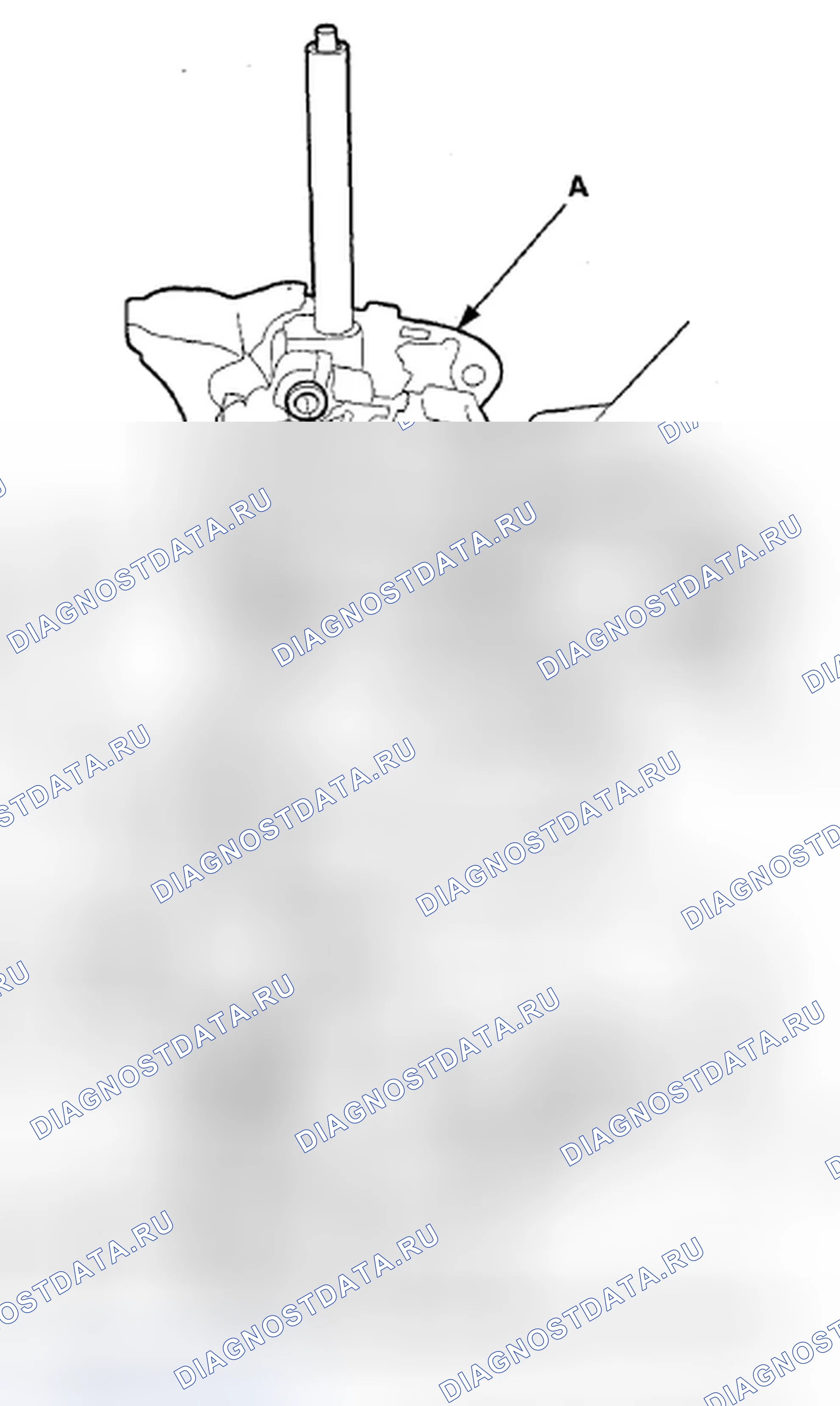 Рис. 250: Установка рычага переключения передач. Acura ZDX I