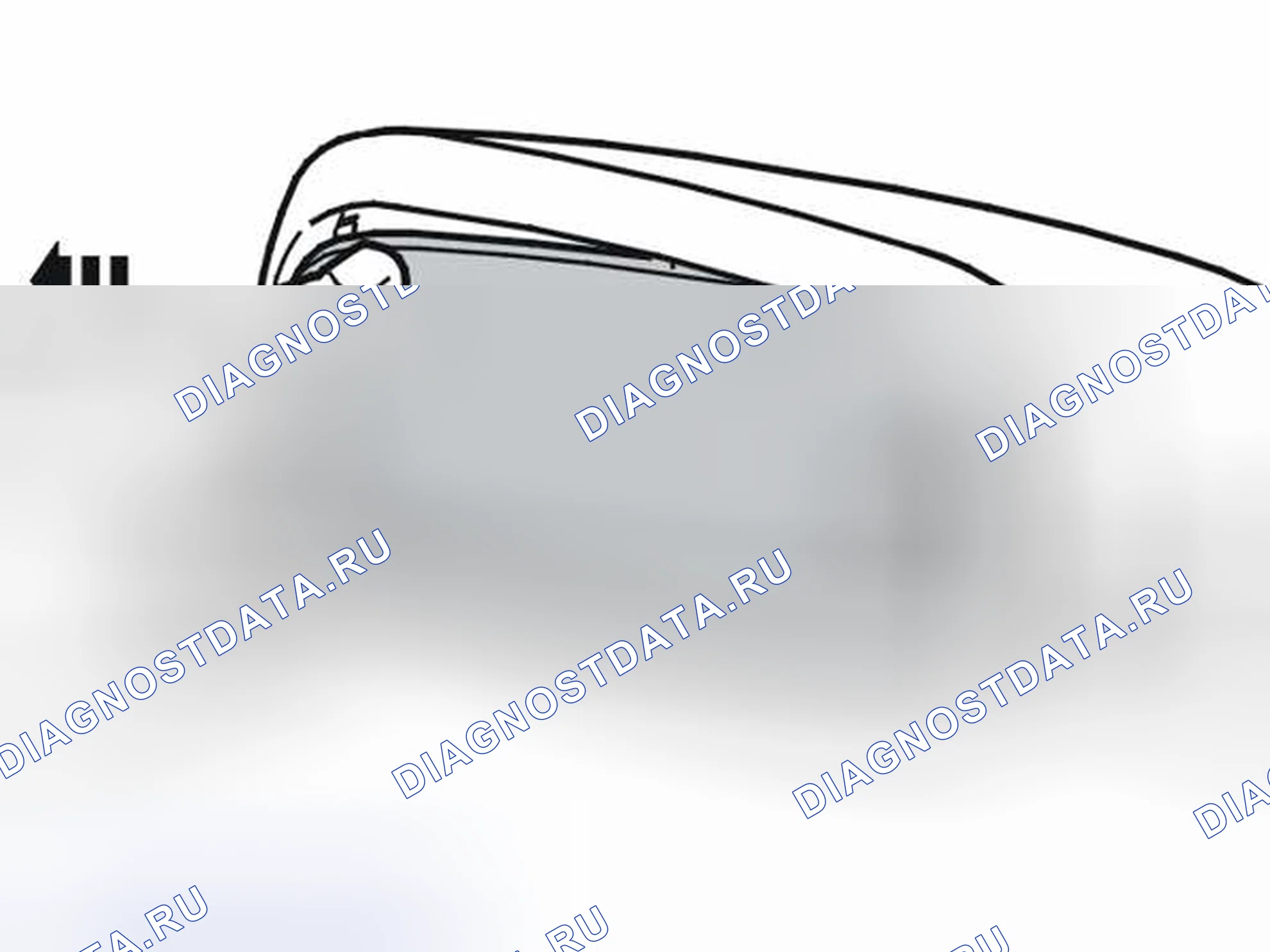 Рис. 102: СНЯТИЕ ЗЕРКАЛЬНОГО СТЕКЛА. Volvo S40 II