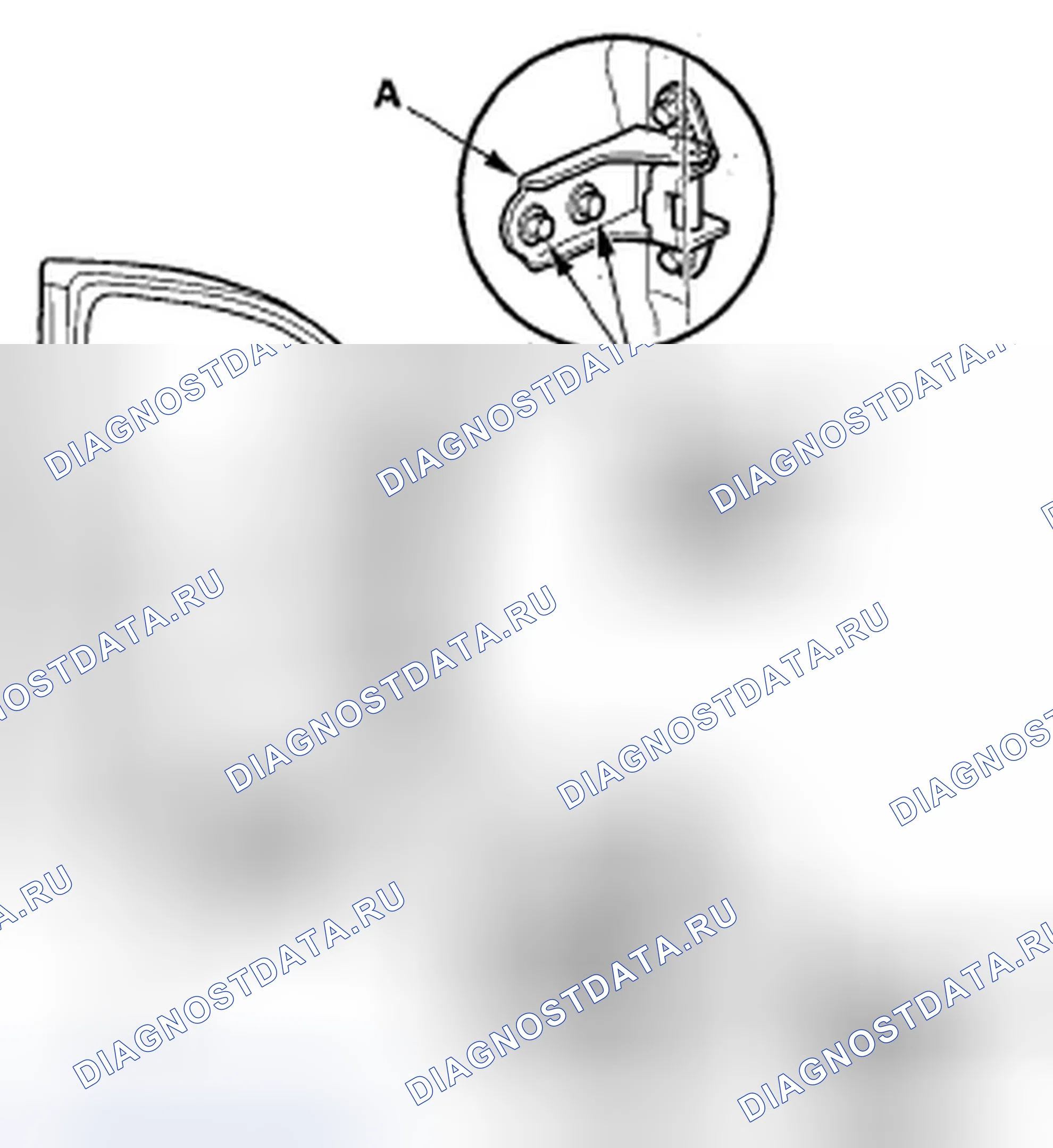 Рис. 32: Регулировка положения передней двери. Honda Odyssey IV