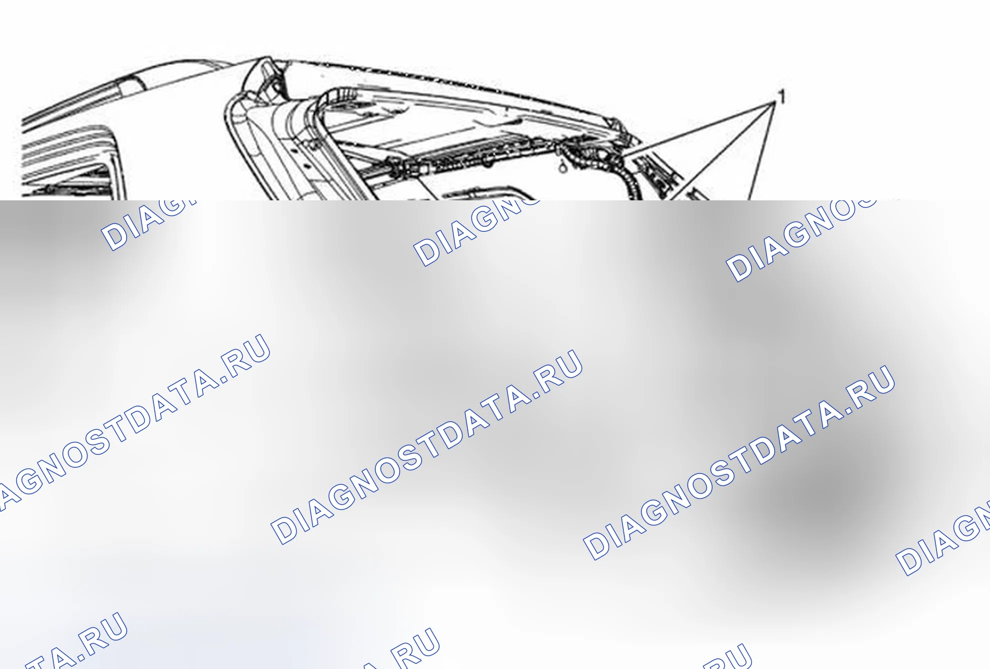 Рис. 5: Замена заднего дренажного шланга корпуса люка. Buick Encore I