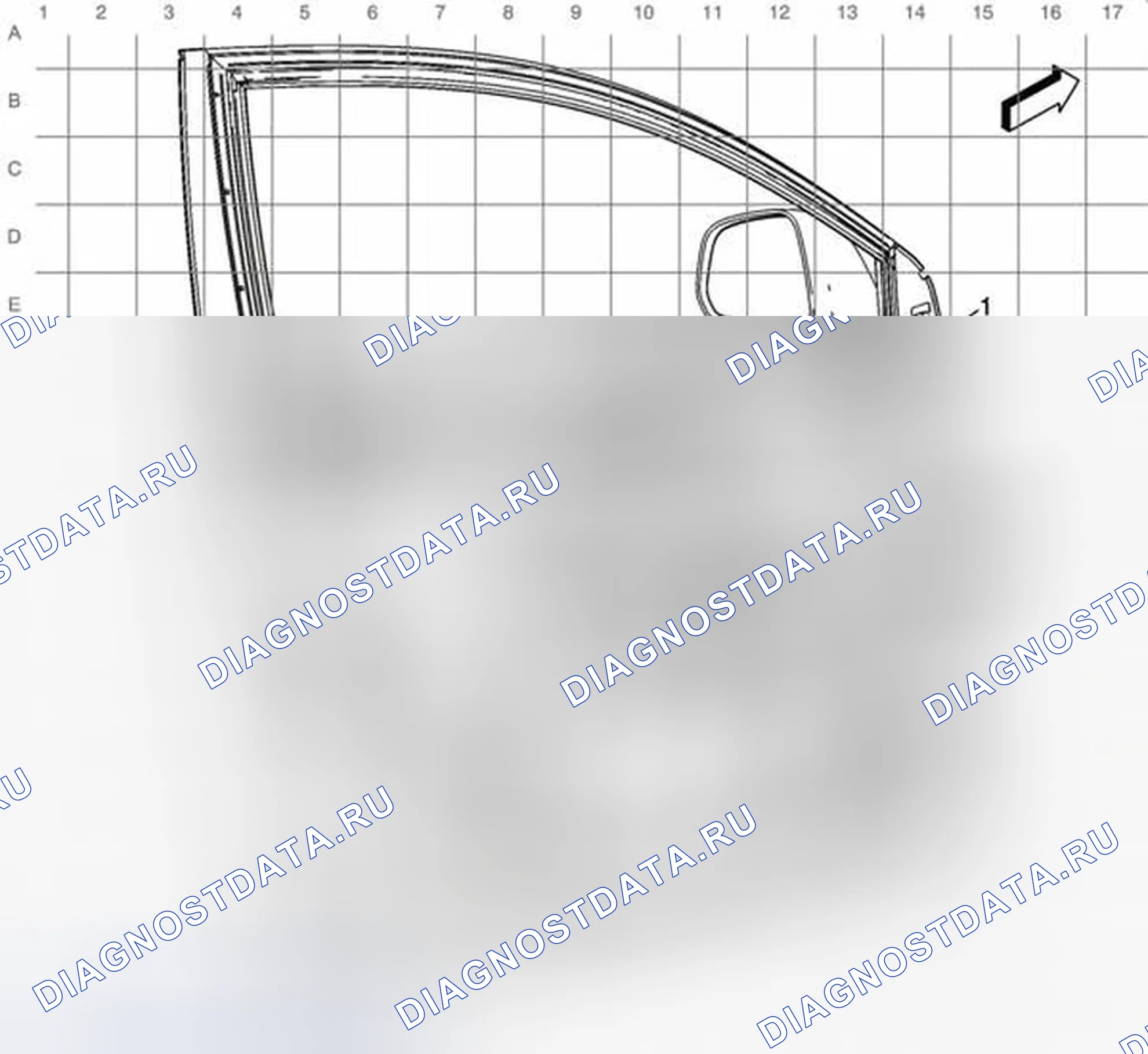 Рис. 25: Прокладка кабельной трассы двери водителя. Chevrolet Captiva I рестайлинг