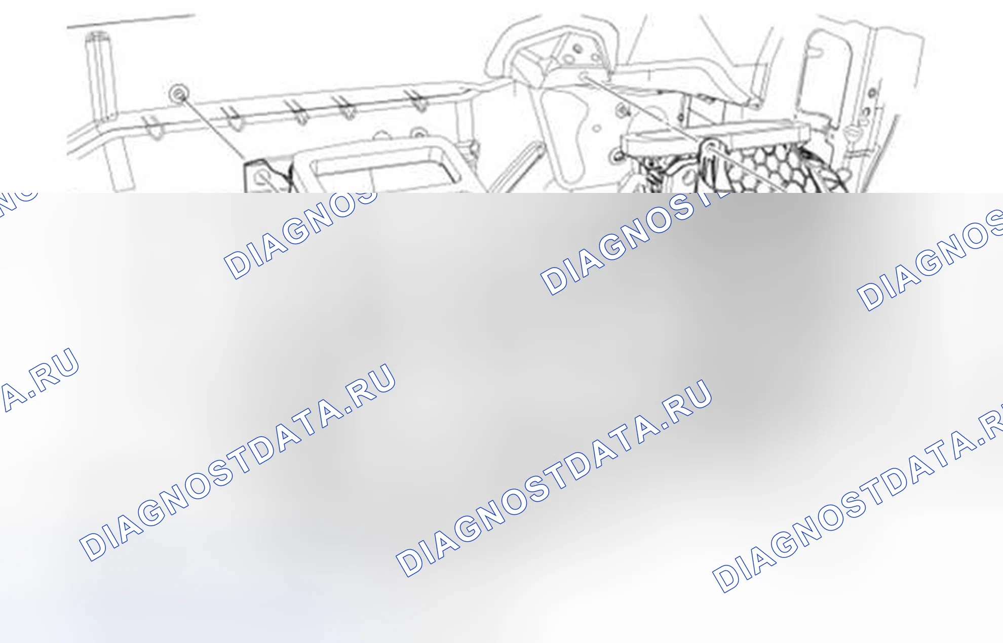 Рис. 167: Внутренний корпус активной зоны нагревателя и испарителя. Ford Pickup F250 Super Duty II