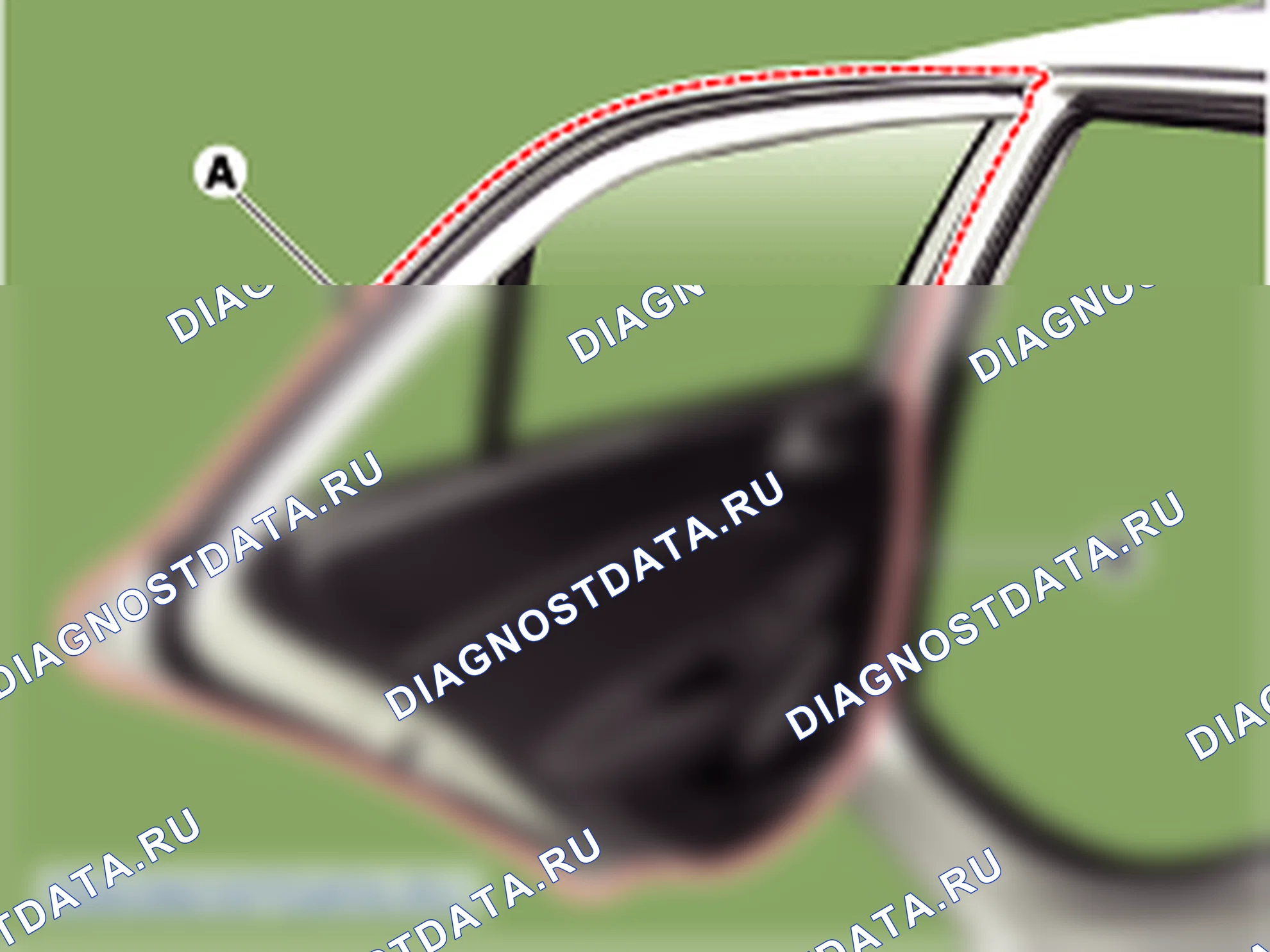 Боковая погодная полоса задней двери. Hyundai i20 GB
