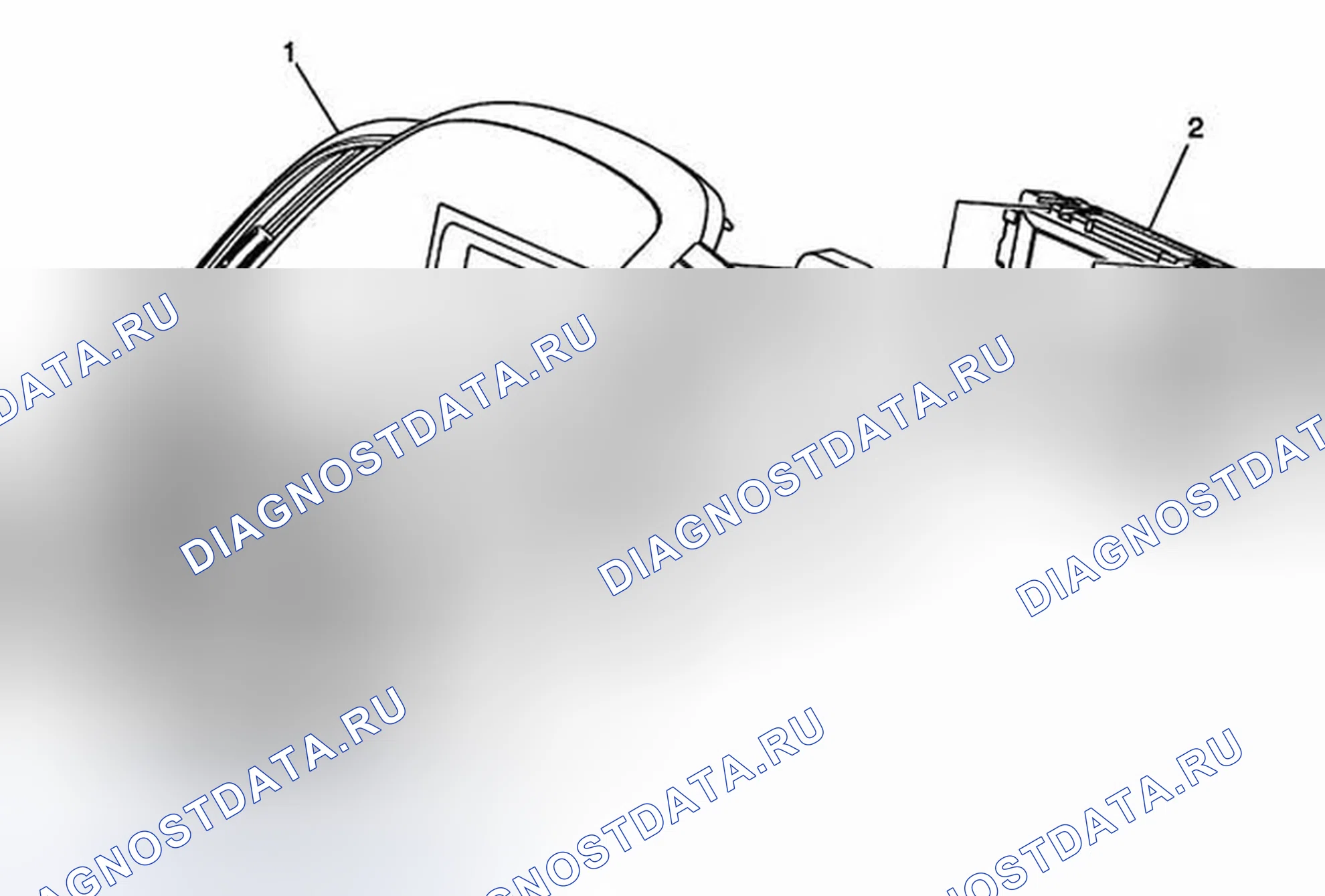 Рис. 13: Замена дисплея с информацией о драйвере (с UAG). Buick LaCrosse II