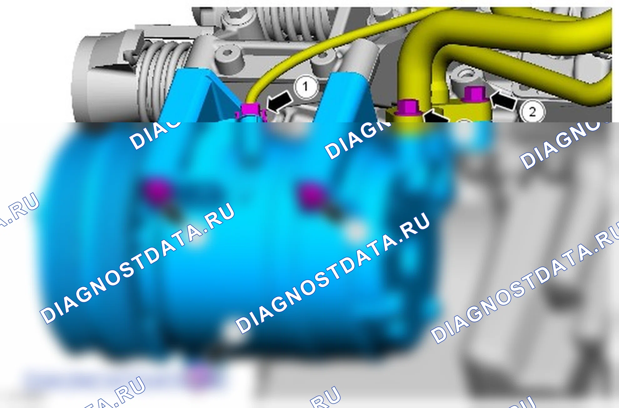 Как снять и установить компрессор системы кондиционирования. Ford Kuga I