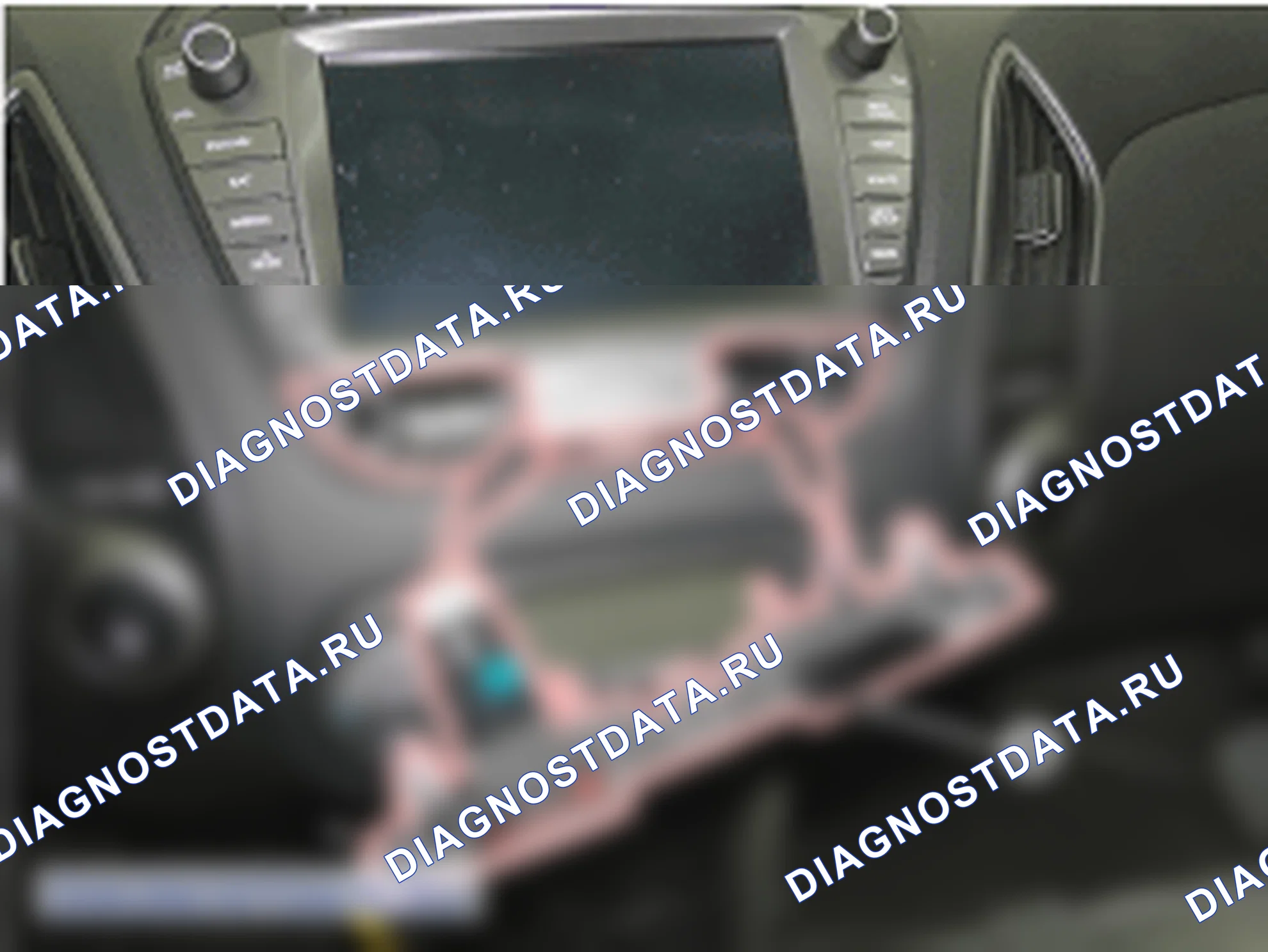 Снятие головного подразделения AVN. Hyundai ix35 EL