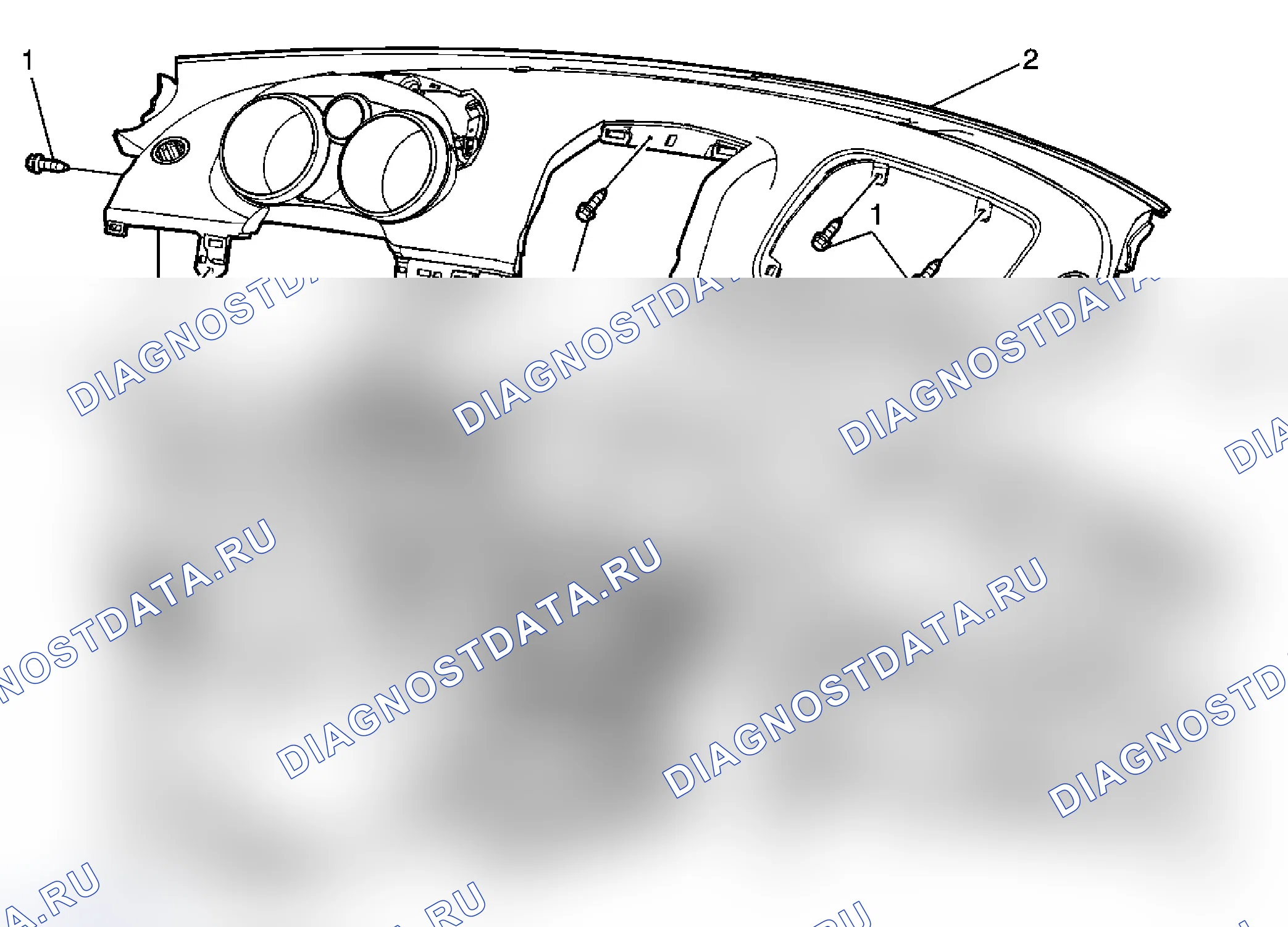 Рис. 35: Замена верхней обрезной панели приборной панели. Pontiac Solstice I final