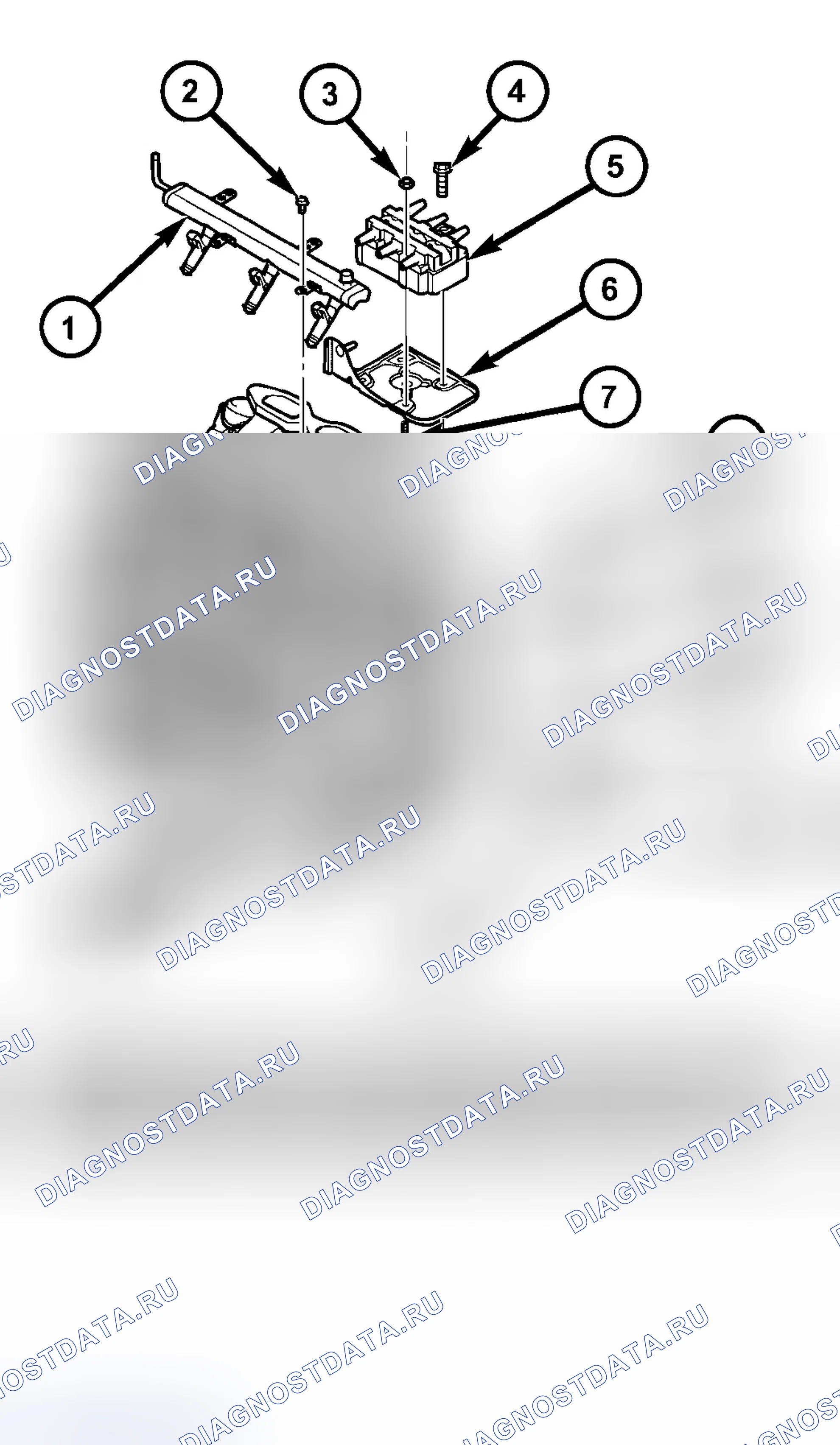 Рис. 140: ДЕМОНТАЖ - НИЖНИЙ ВПУСКНОЙ КОЛЛЕКТОР. Dodge Grand Caravan IV