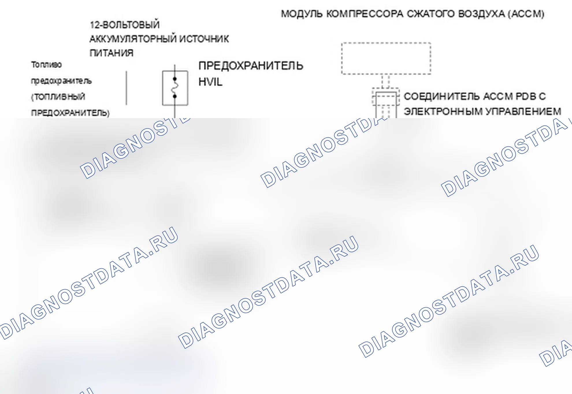 Рис. 32: Цепь высоковольтной блокировки (HVIL). Mercury Mariner II рестайлинг