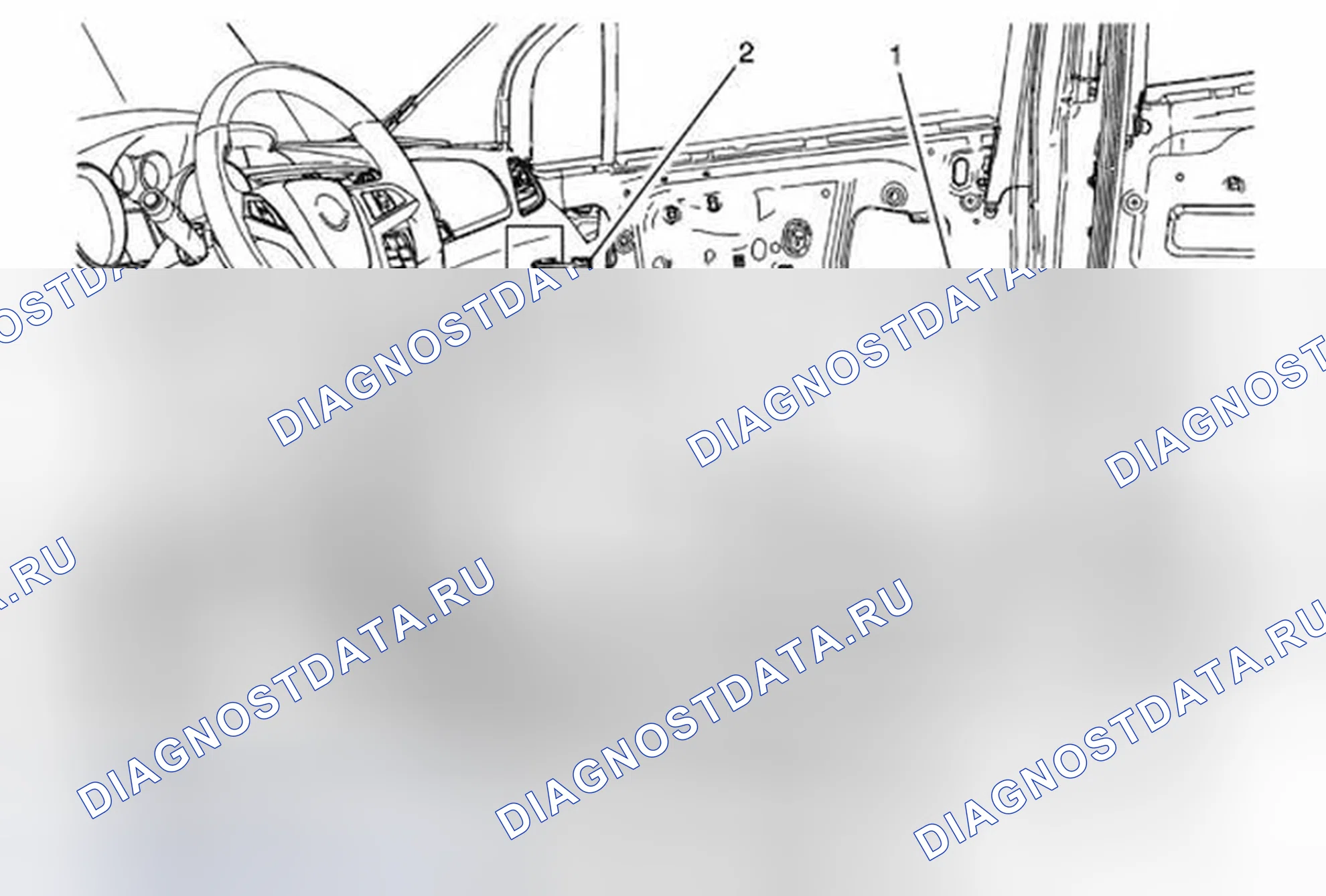 Рис. 41: Замена воздуховода на задней стороне пола - левая сторона. Buick Encore I