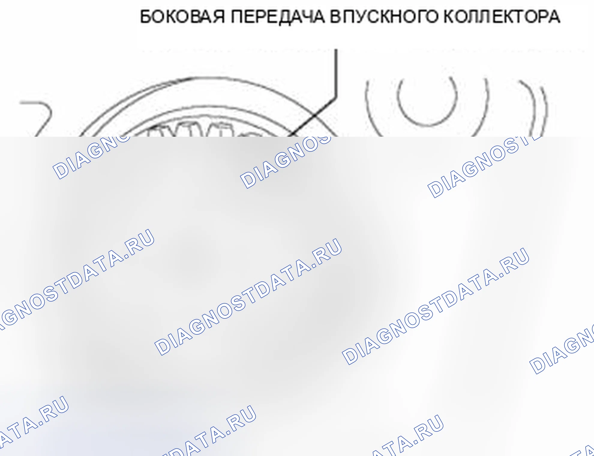 Рис. 6: Идентификация боковой шестерни впускного коллектора. Audi Q8 I
