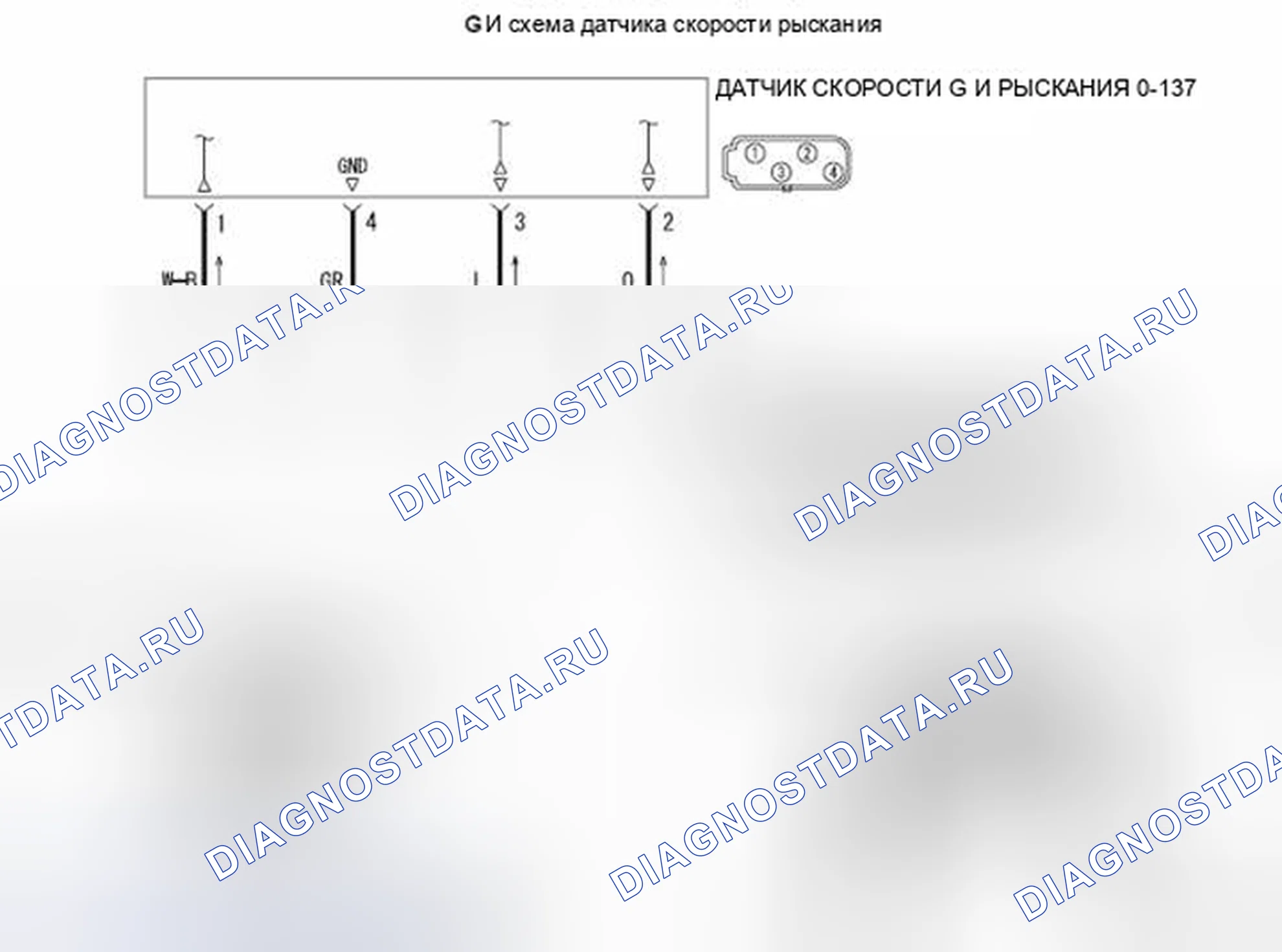 Рис. 34: расшифровка кода ошибки C1210 Нарушение в датчике G и скорости рыскания (нарушение в выходном напряжении датчика продольного G). Mazda MX-5 NB