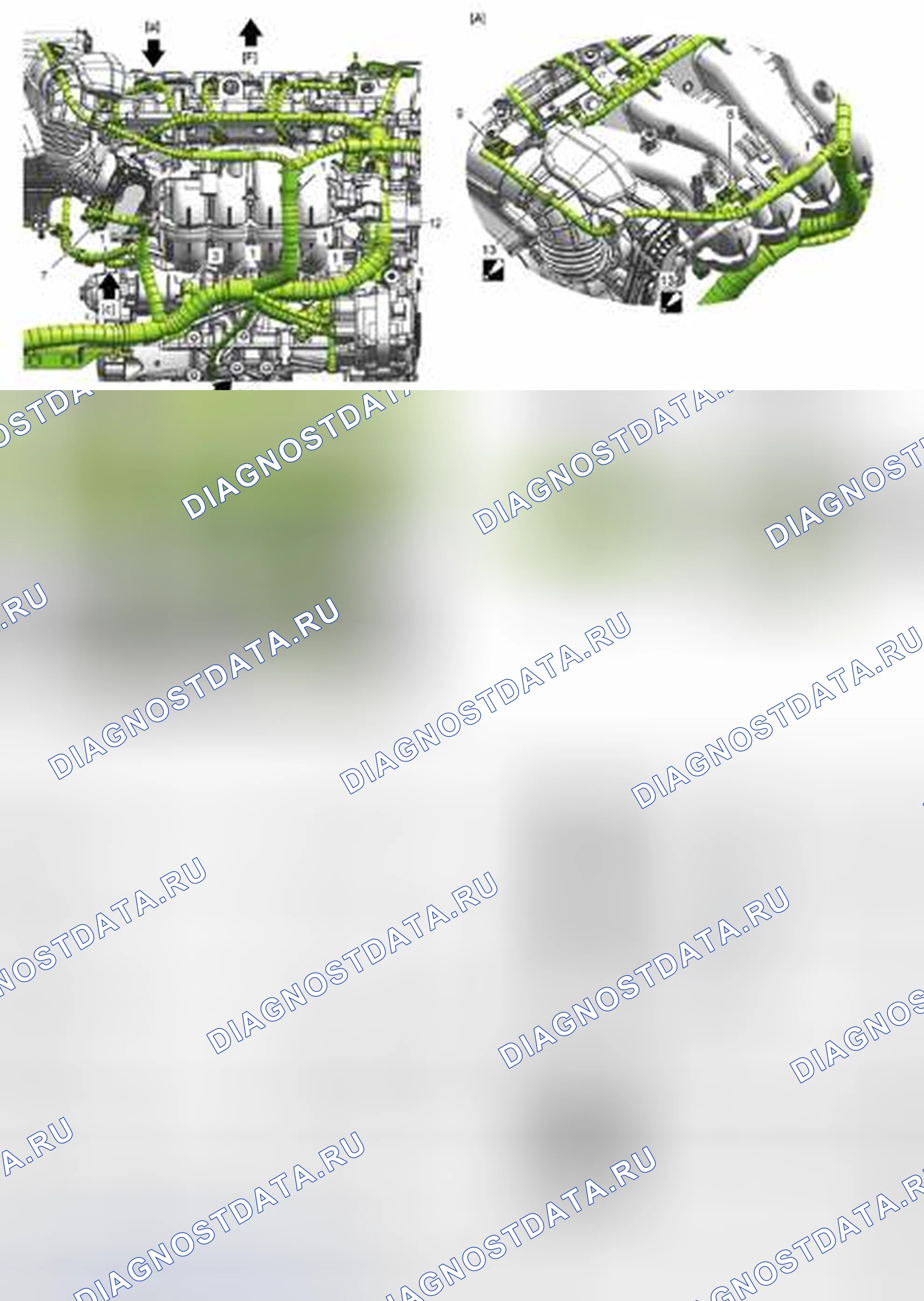 Рис. 123: Жгут двигателя. Suzuki SX4 I рестайлинг