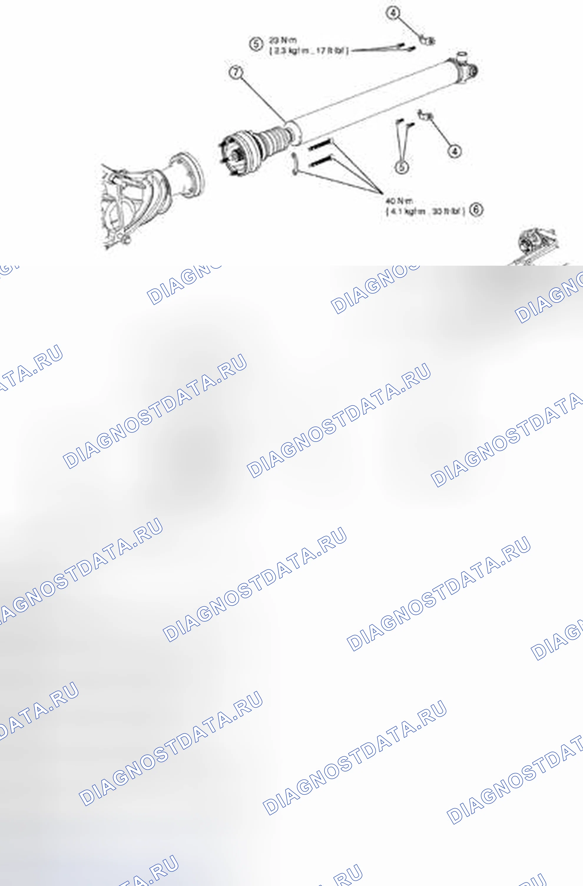 Рис. 19: ДЕМОНТАЖ / МОНТАЖ ВАЛА ПРИВОДА. Mazda Tribute II