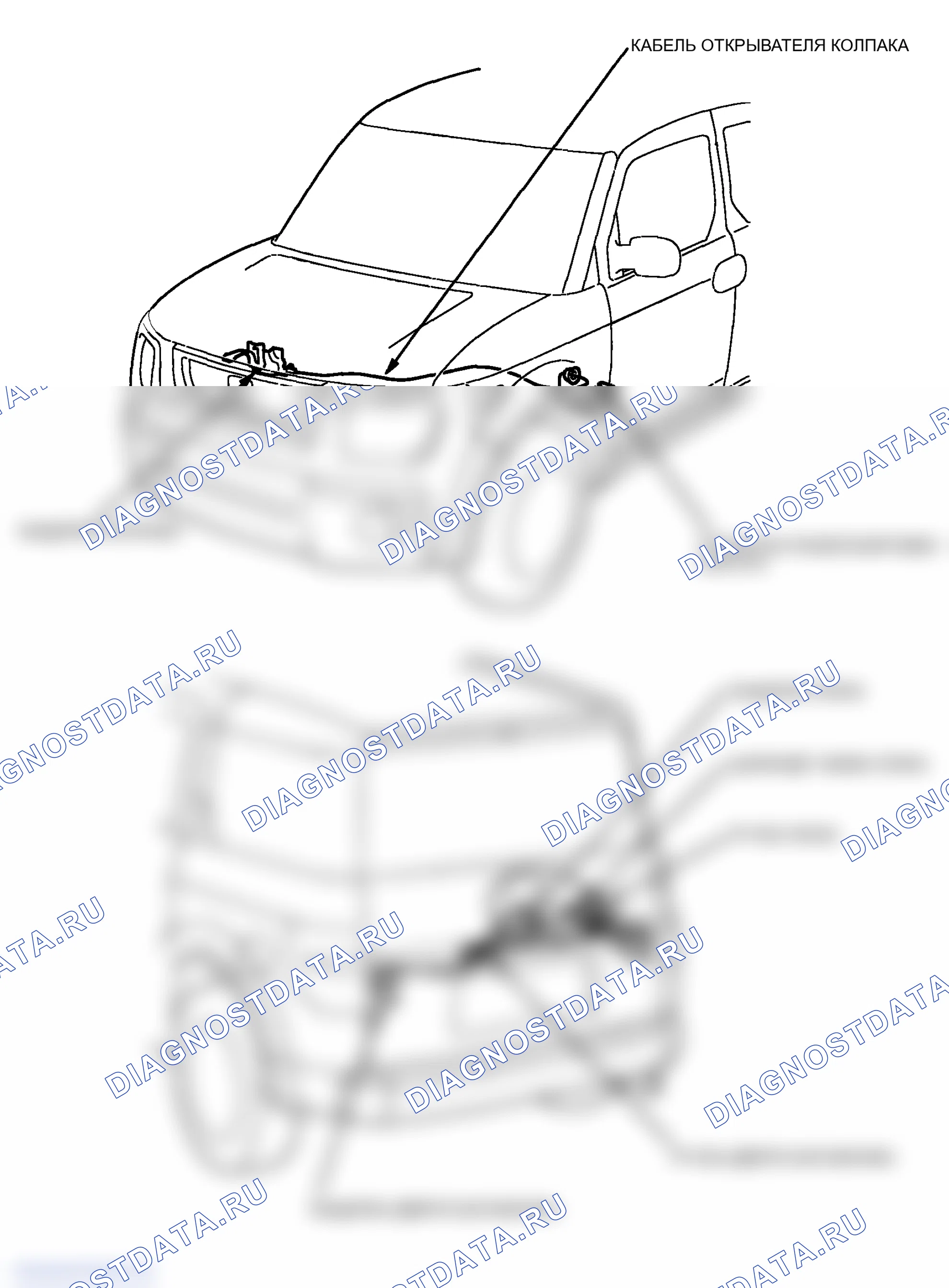 Рис. 1: Указатель расположения компонентов. Honda Element YH2