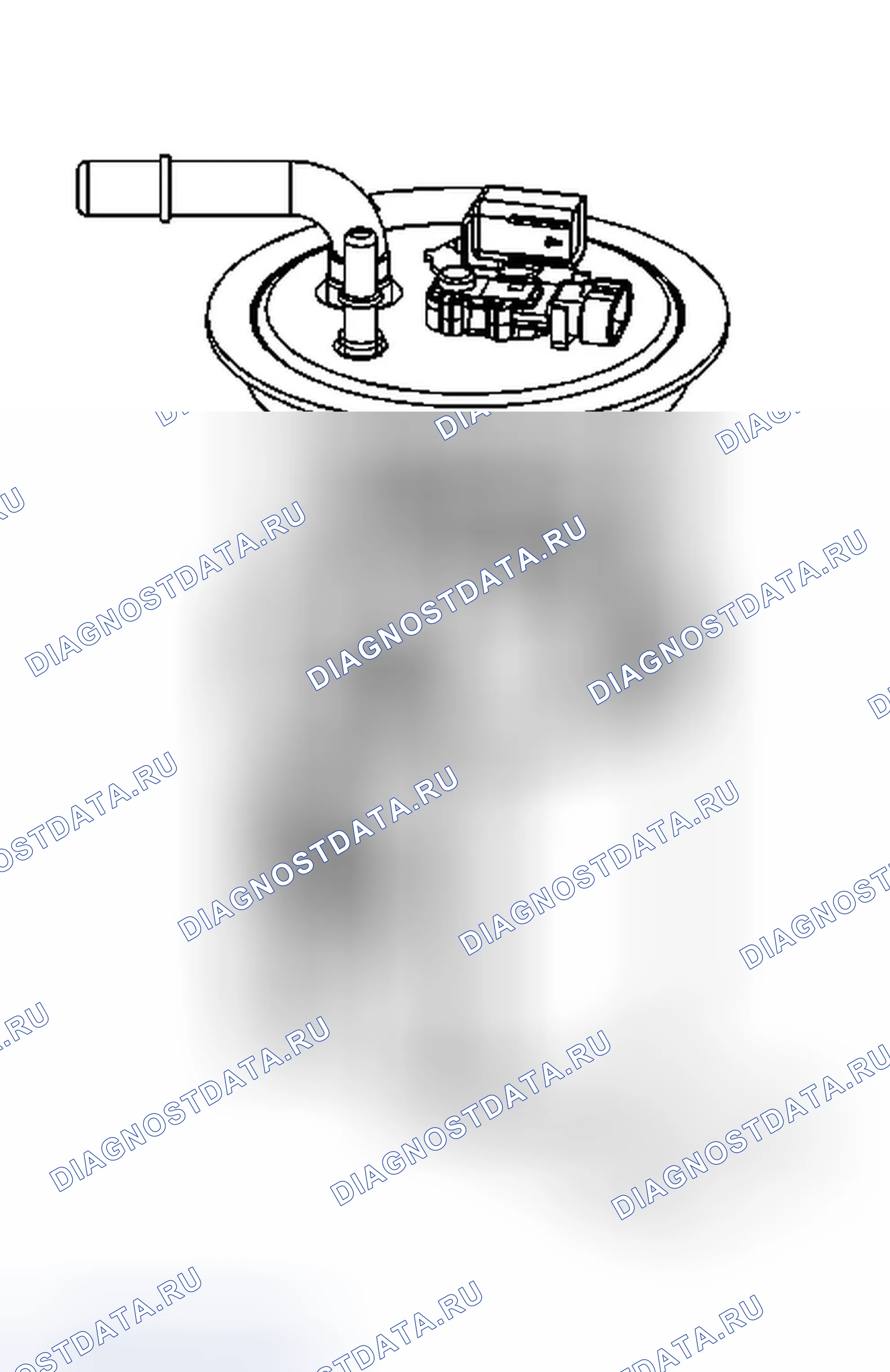 Рис. 237: Узел датчика топлива. Chevrolet TrailBlazer I рестайлинг