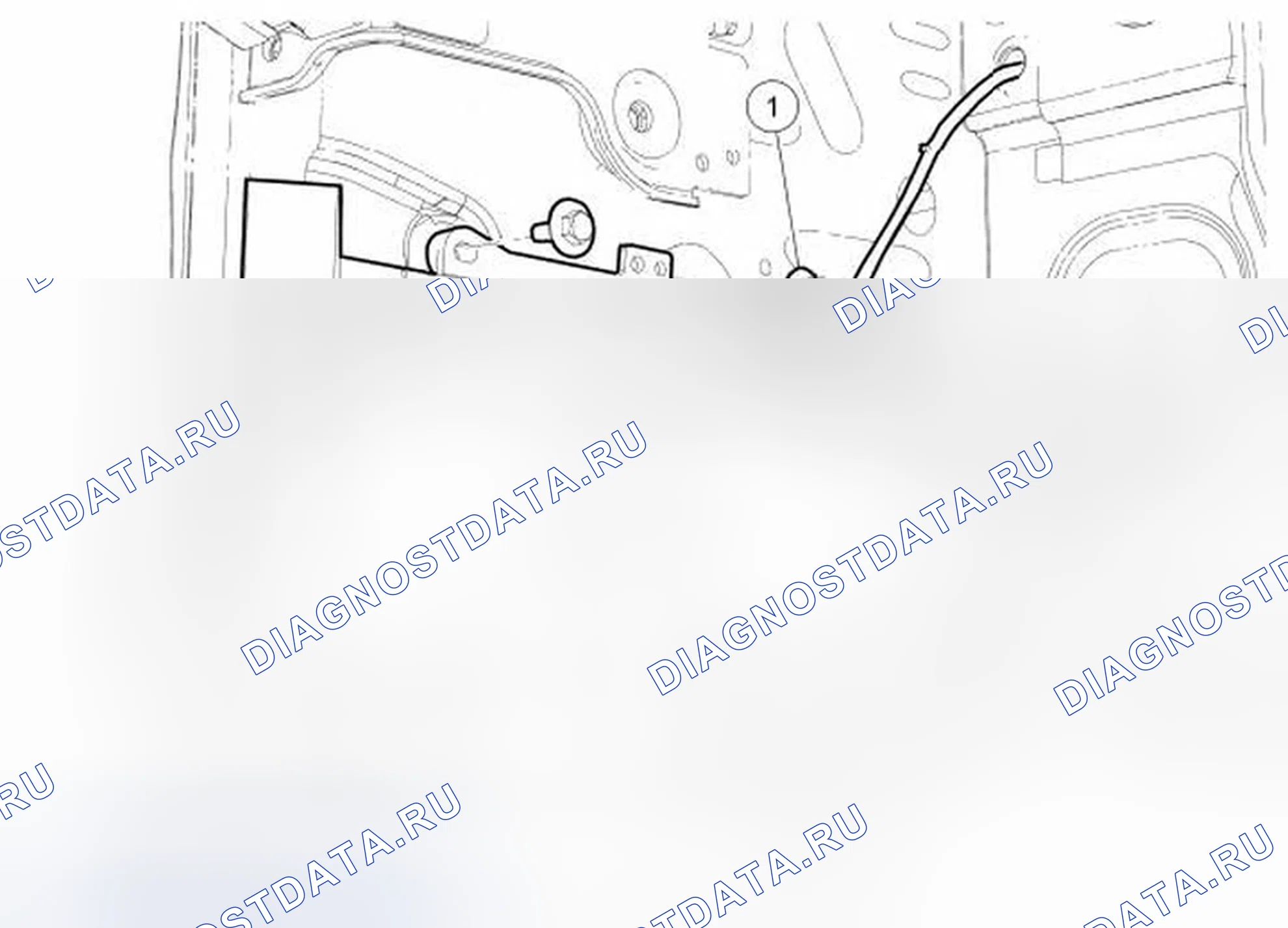Рис. 24: Ручка разблокировки защелки капота. Ford Mustang V рестайлинг 2