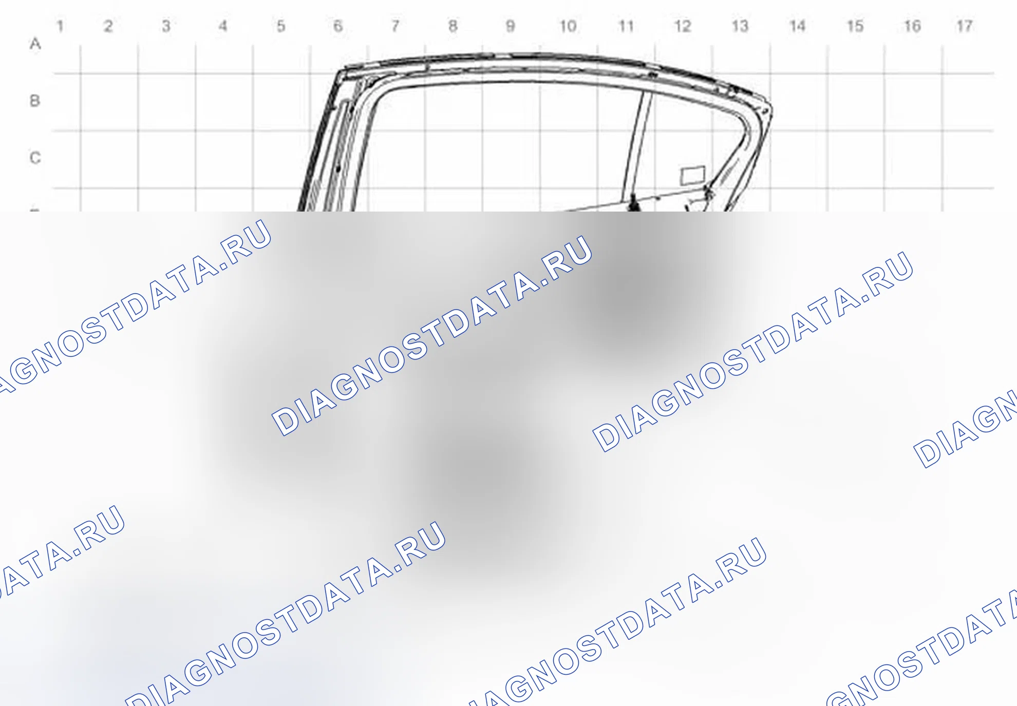 Рис. 20: Прокладка жгутов правой задней двери. Chevrolet Cruze I рестайлинг