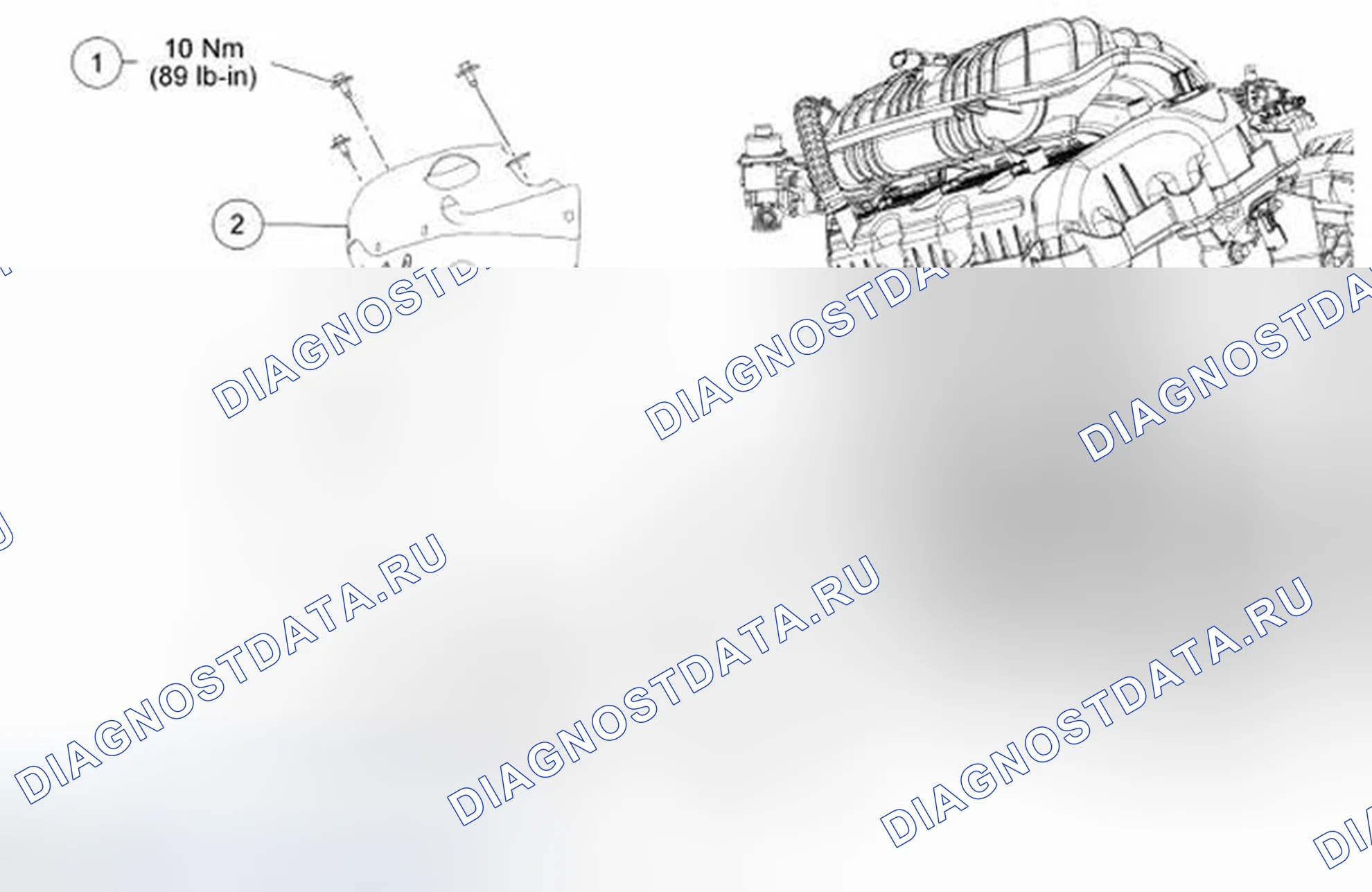 Рис. 382: Выпускной коллектор - правый. Ford Escape I рестайлинг 2