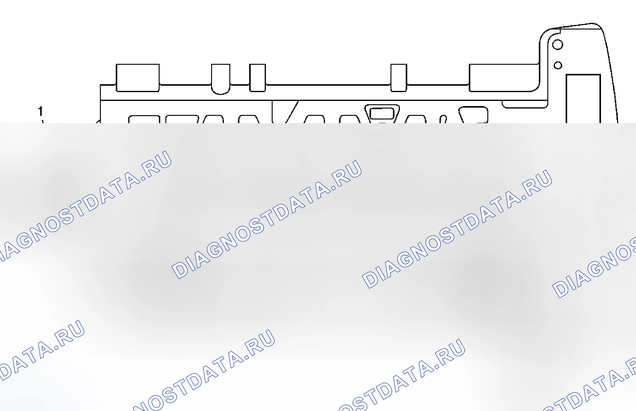 Рис. 21: Головка цилиндра - вид снизу. Chevrolet HHR I