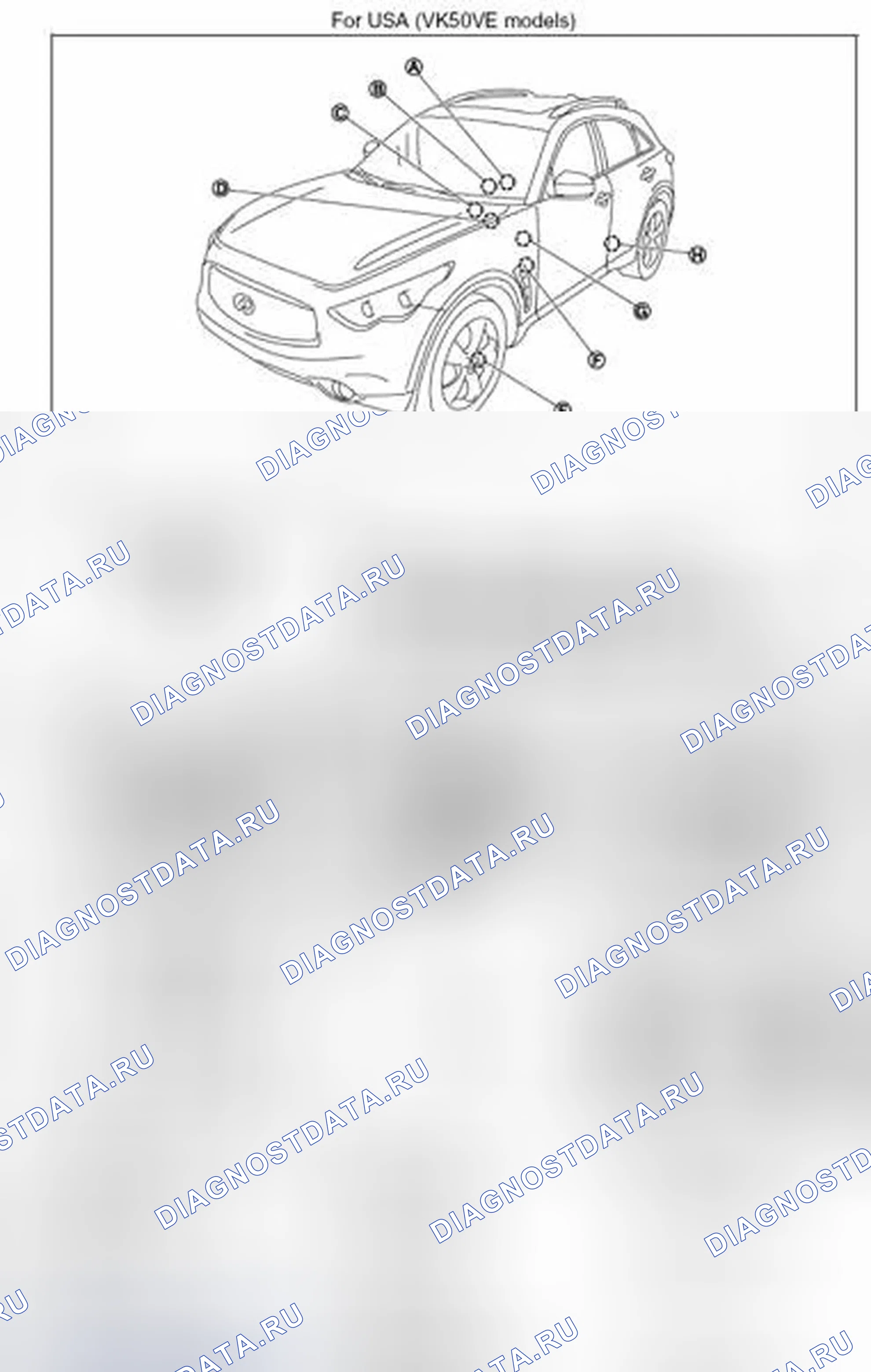 Рис. 13: Расположение компонентов. Infiniti FX35 II