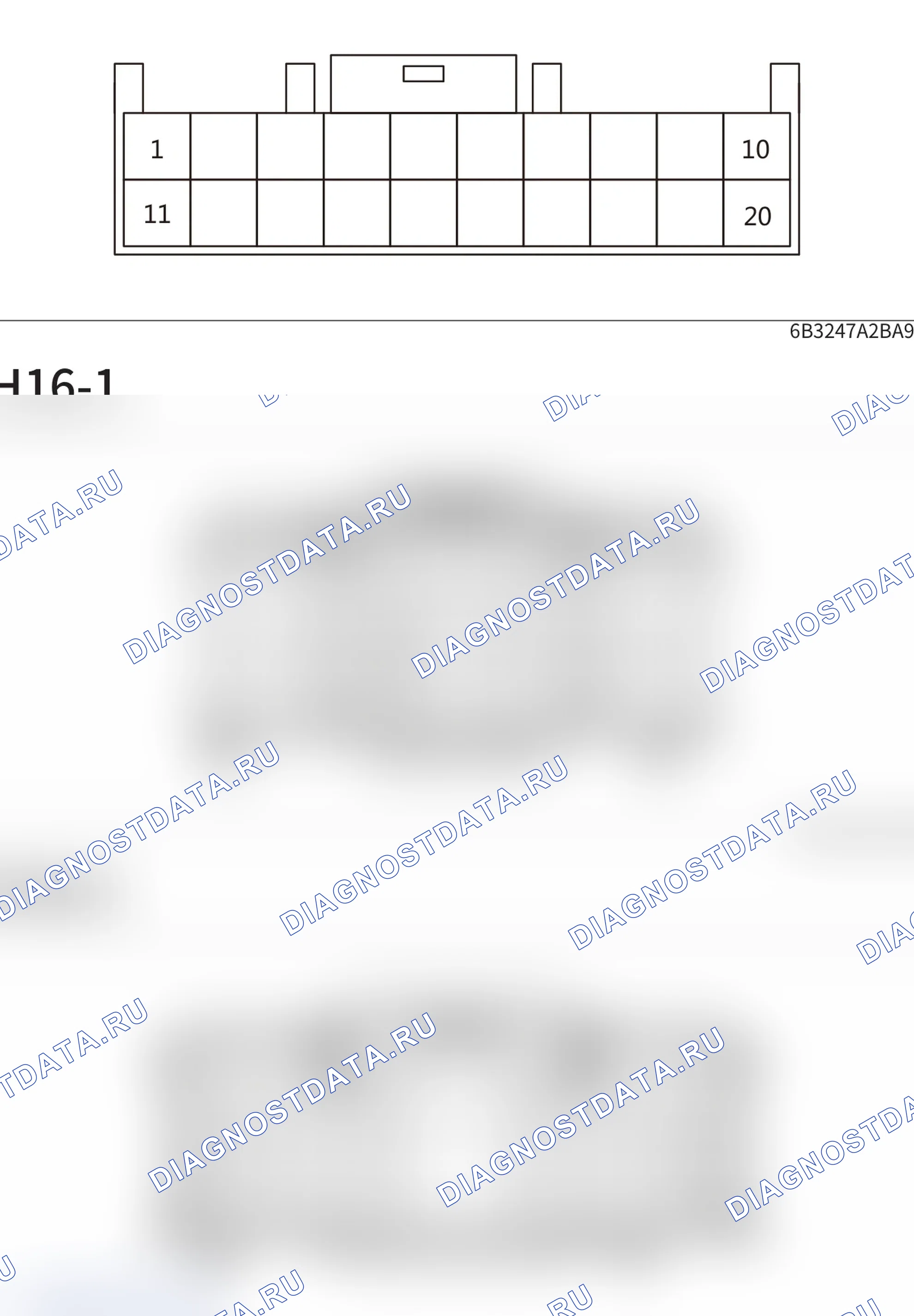 Распиновка разъёма H10 — внешний вид и назначение контактов. Great-Wall Shanhai Poer I