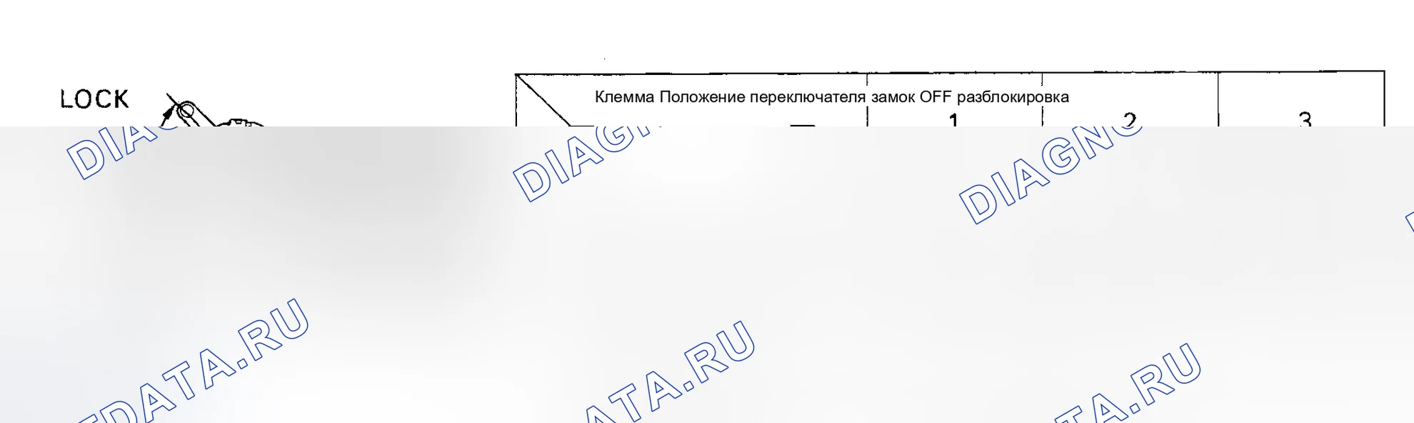 Рис. 32: ВЫКЛЮЧАТЕЛЬ БЛОКИРОВКИ И РАЗБЛОКИРОВКИ ДВЕРНОГО КЛЮЧА. Toyota Camry V30