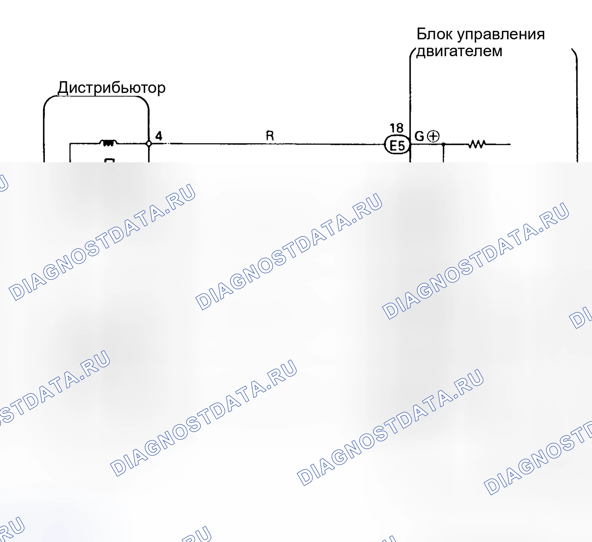 Рис. 125: расшифровка кода ошибки 12 - обороты в минуту сигнал (кроме CALIF.). Toyota Celica T200