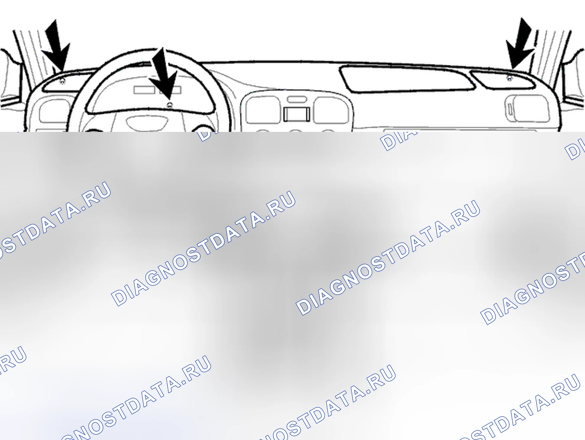 Рис. 114: Снятие приборной панели. Volvo S40 I рестайлинг