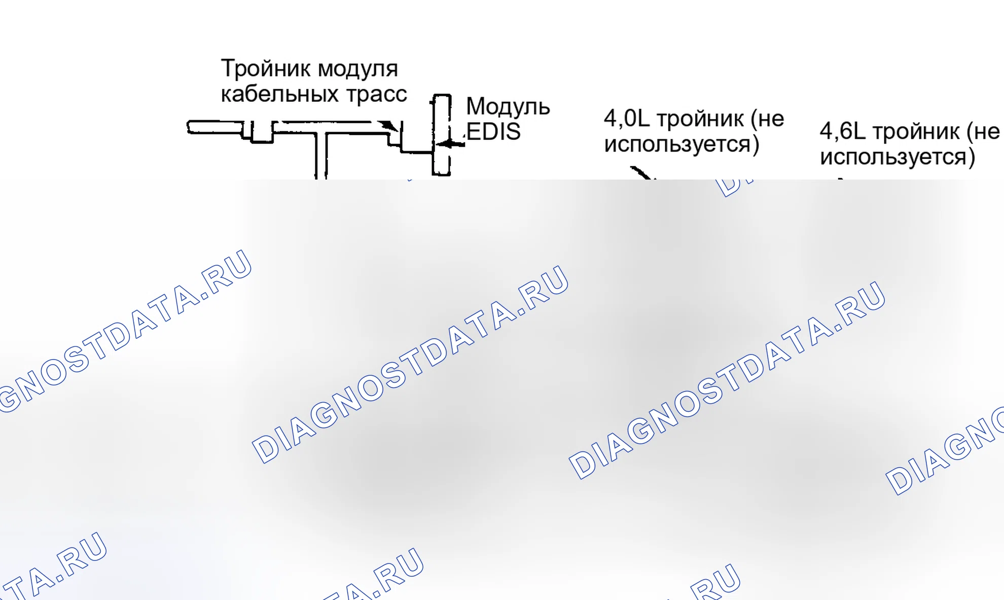 Рис. 169: Диагностическая кабельная схема EDIS (эскорт и трассировщик - 1.9L). Hyundai Matrix I рестайлинг 2