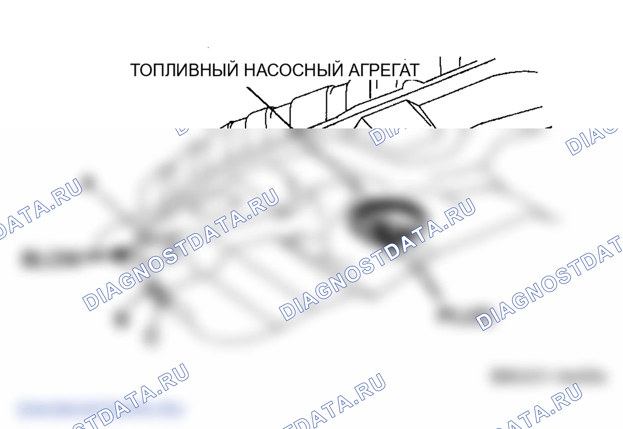 Рис. 40: Определение портов топливного бака. Mazda MPV III