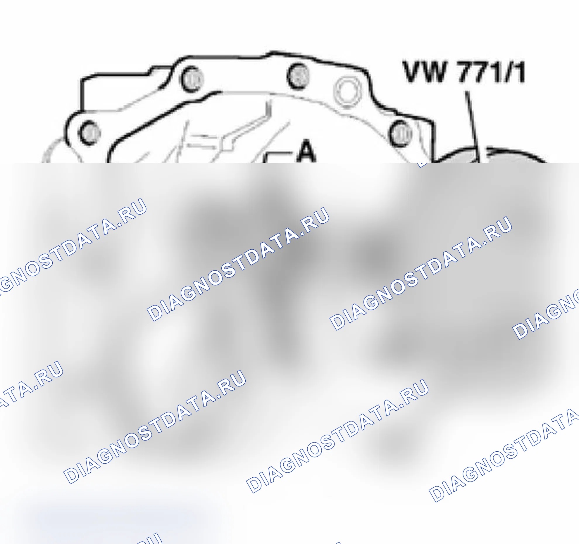 Рис. 227: Извлечение игольчатого подшипника из корпуса коробки передач. Audi A4 B6
