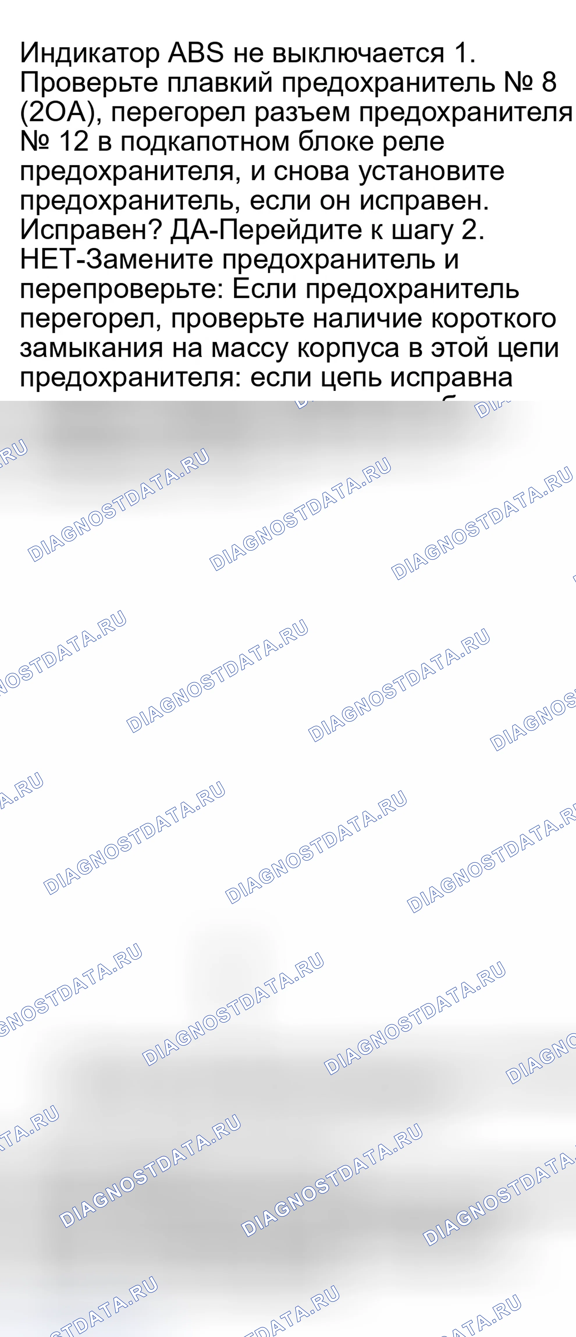 Рис. 5: ТЕСТ B: ИНДИКАТОР ABS НЕ ГАСНЕТ. Honda Civic VII рестайлинг