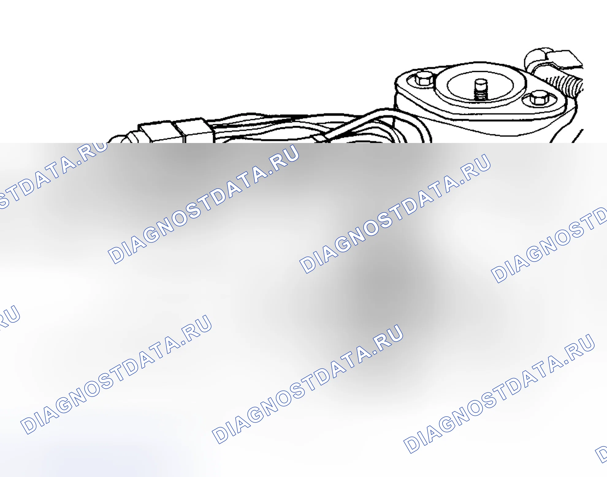 Рис. 9: Идентификация соединителей топливного бака. Volvo V70 I