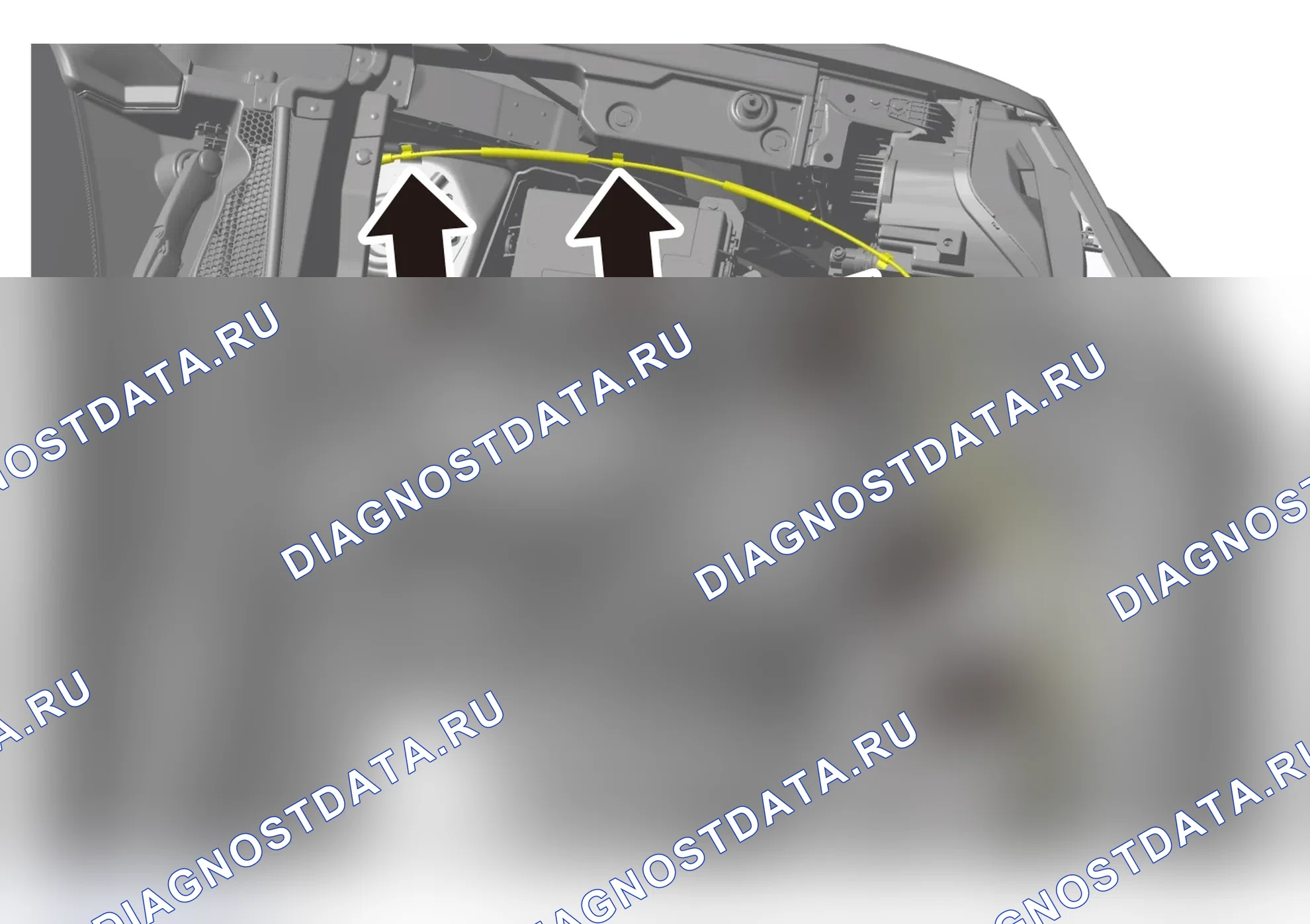 Как снять и установить тягу замка капота двигателя — Haval Dargo. Haval Dargo II