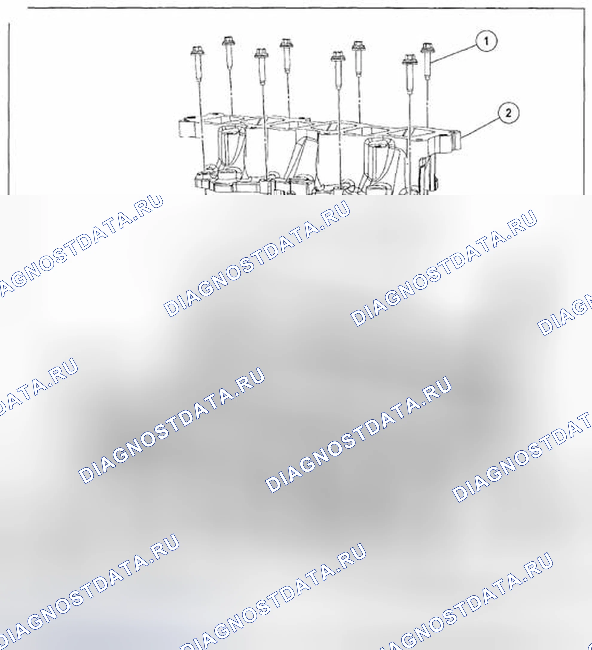 Рис. 9: ДЕМОНТАЖ / МОНТАЖ НИЖНЕГО ВПУСКНОГО КОЛЛЕКТОРА - 3,0 л. Mazda Tribute II