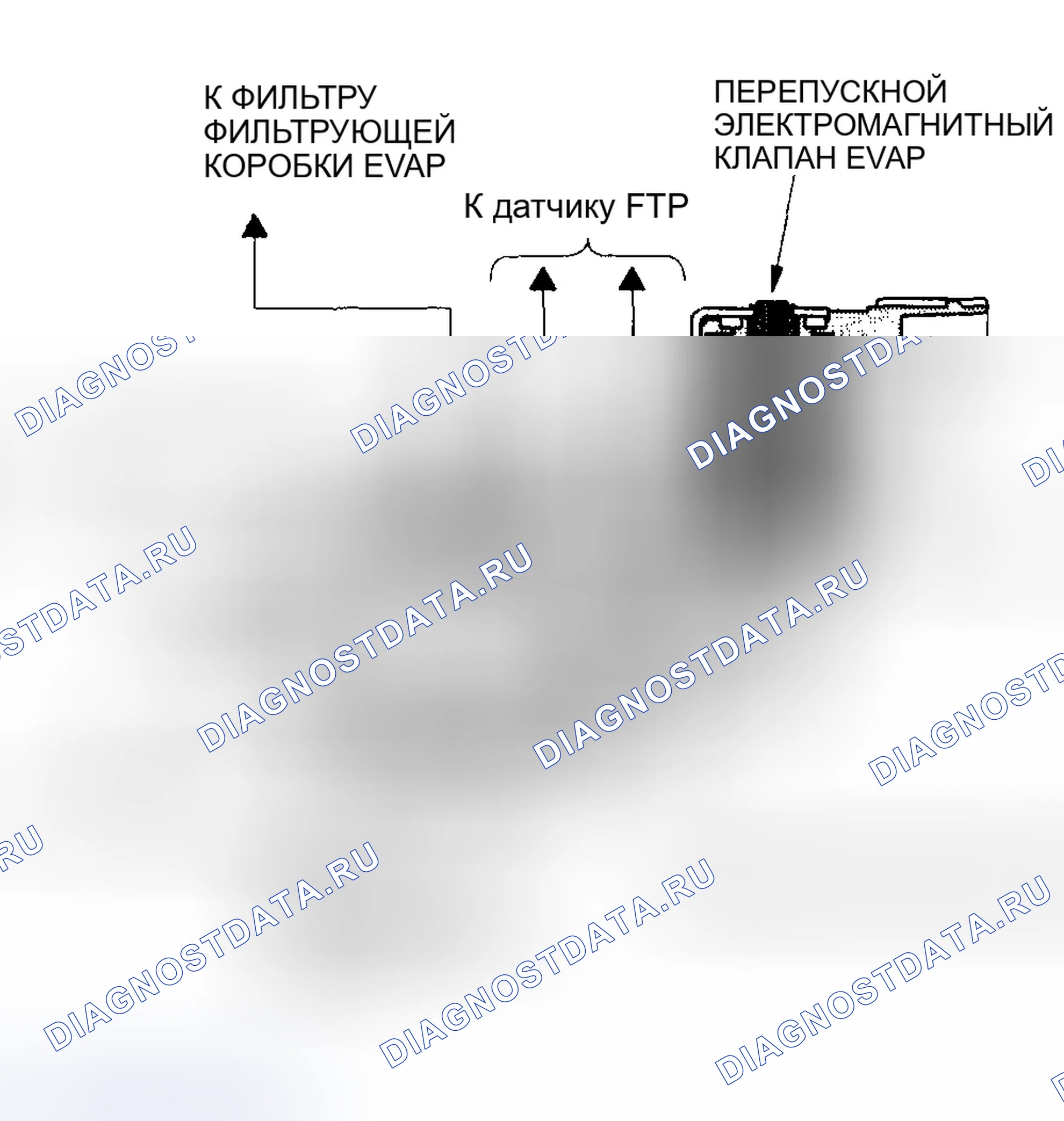 Рис. 47: Двухходовой клапан EVAP и байпасный электромагнитный клапан EVAP. Honda Pilot I