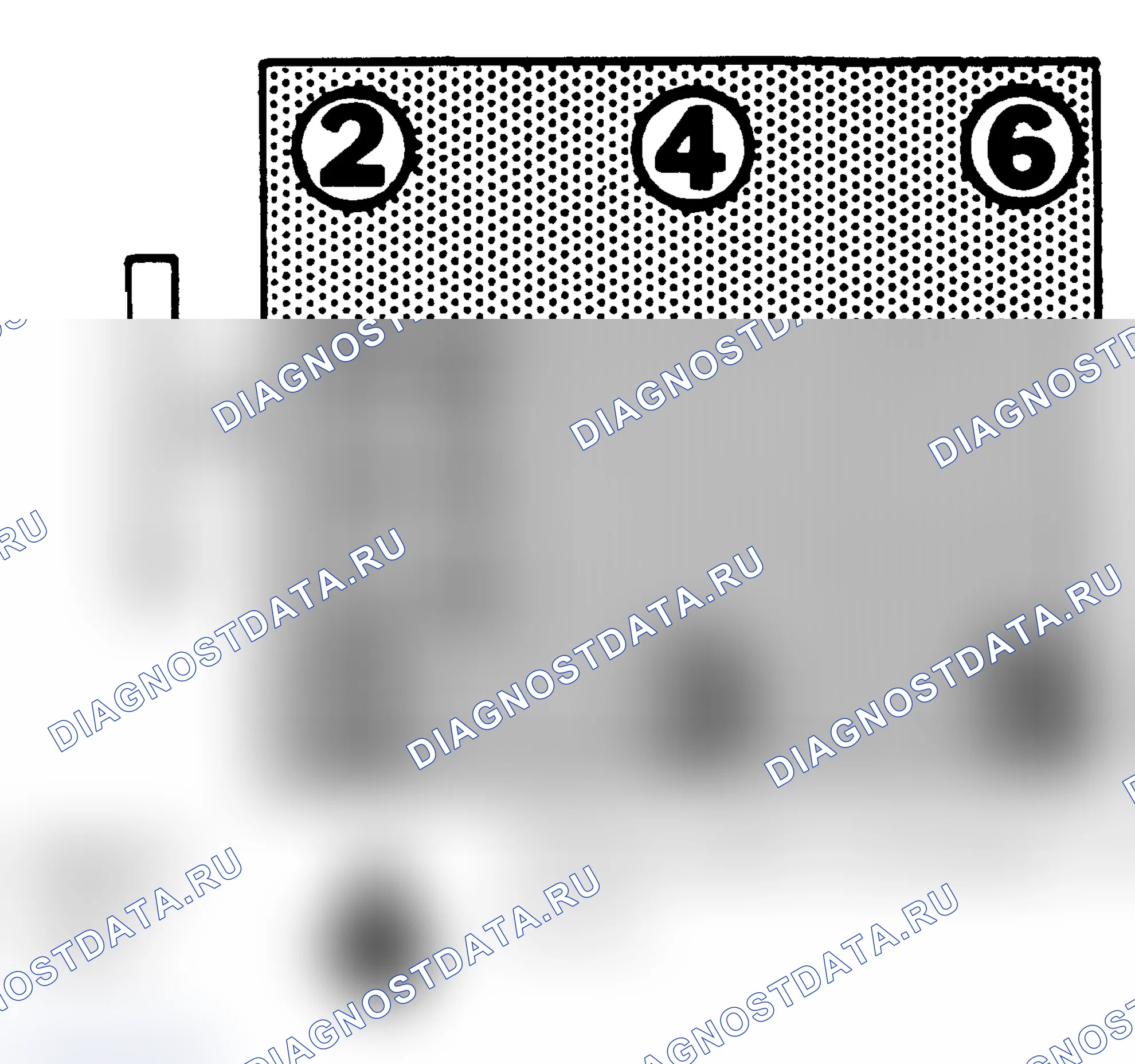 Рис. 2: Порядок зажигания и метки времени 3.3L (VIN N) и 3.8L (VIN L) (зажигание типа I). Buick Electra Park Avenue Ultra 