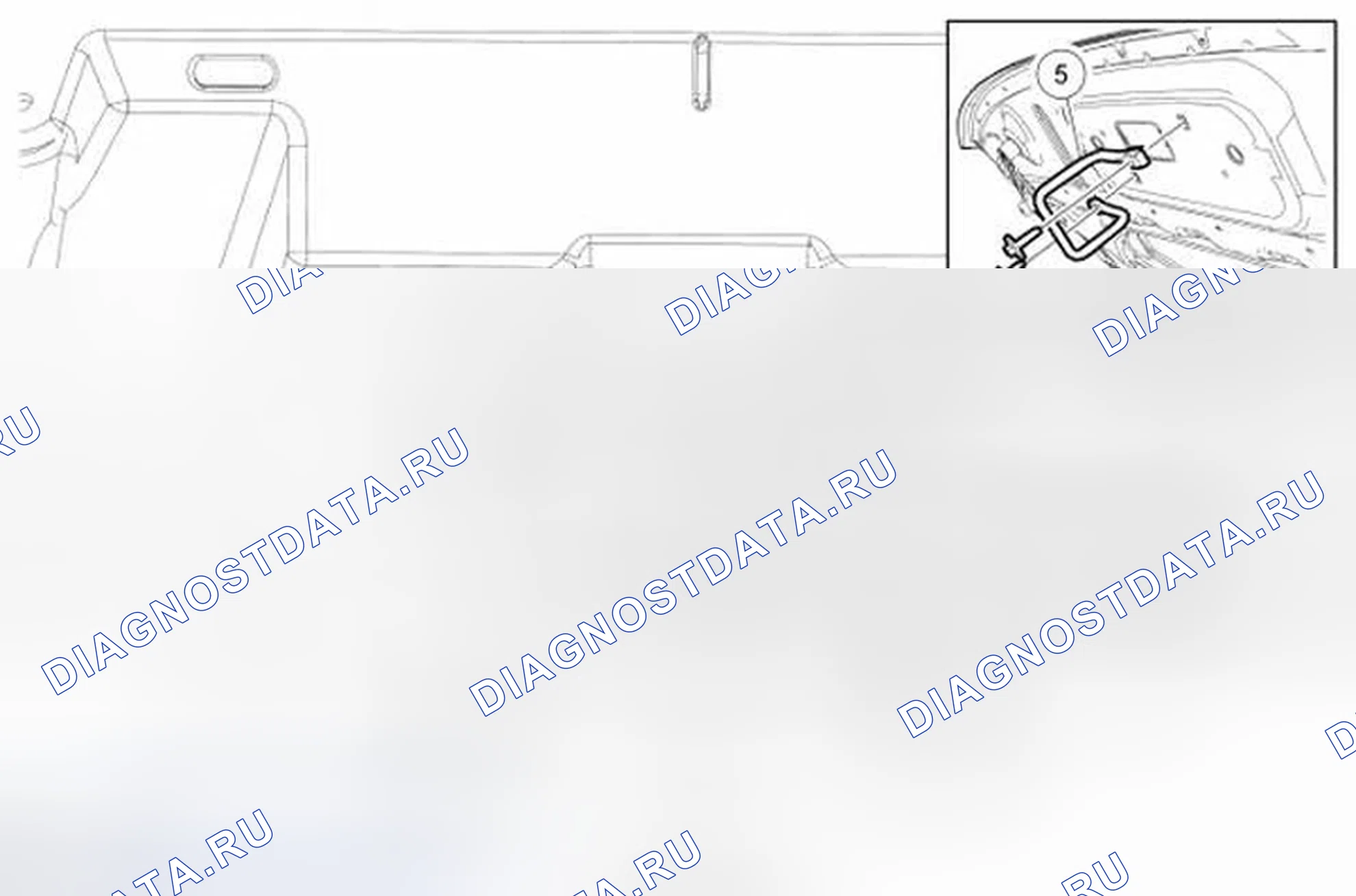 Рис. 57: Защелка капота. Ford Flex I