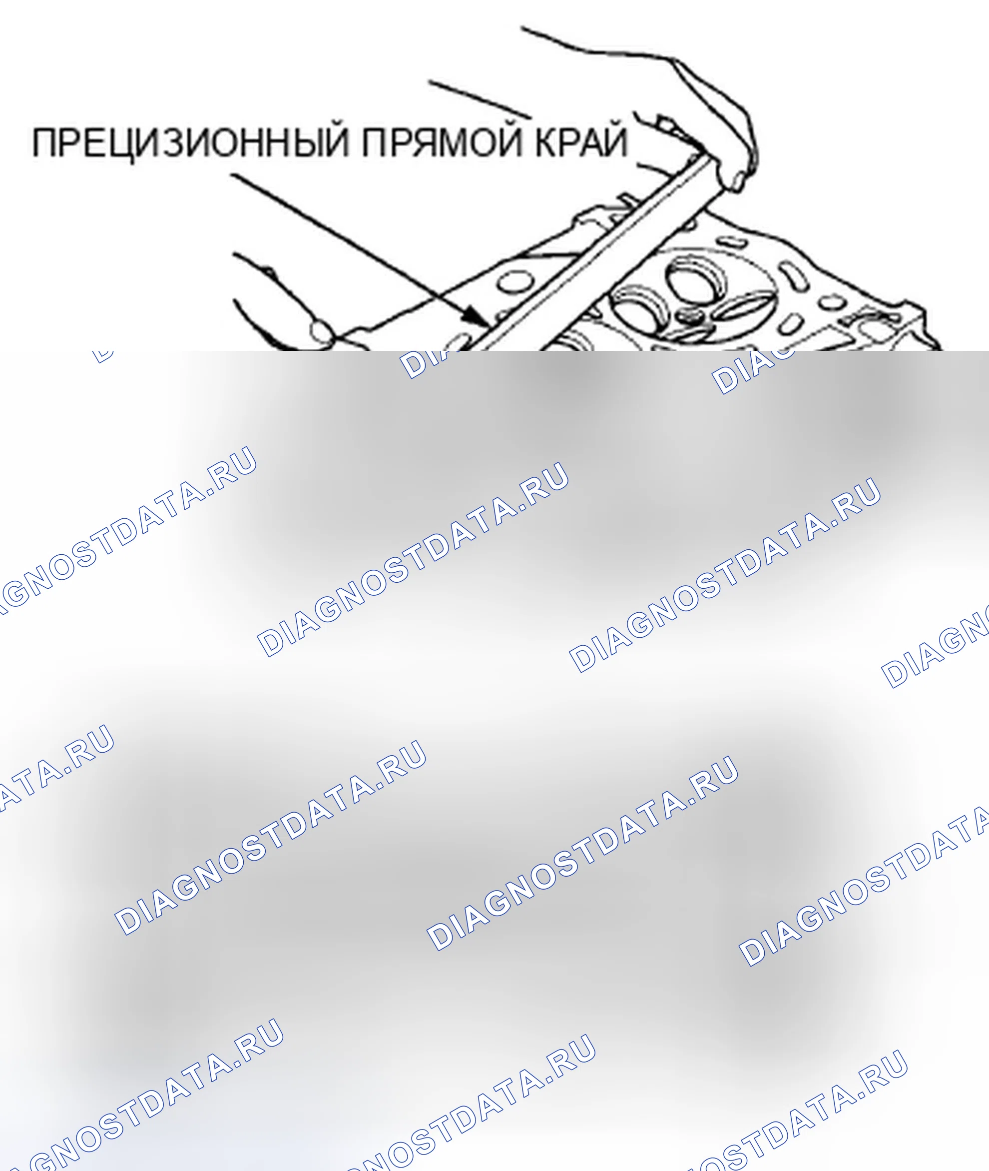 Рис. 250: Проверка головки цилиндра на коробление. Honda CR-V III рестайлинг
