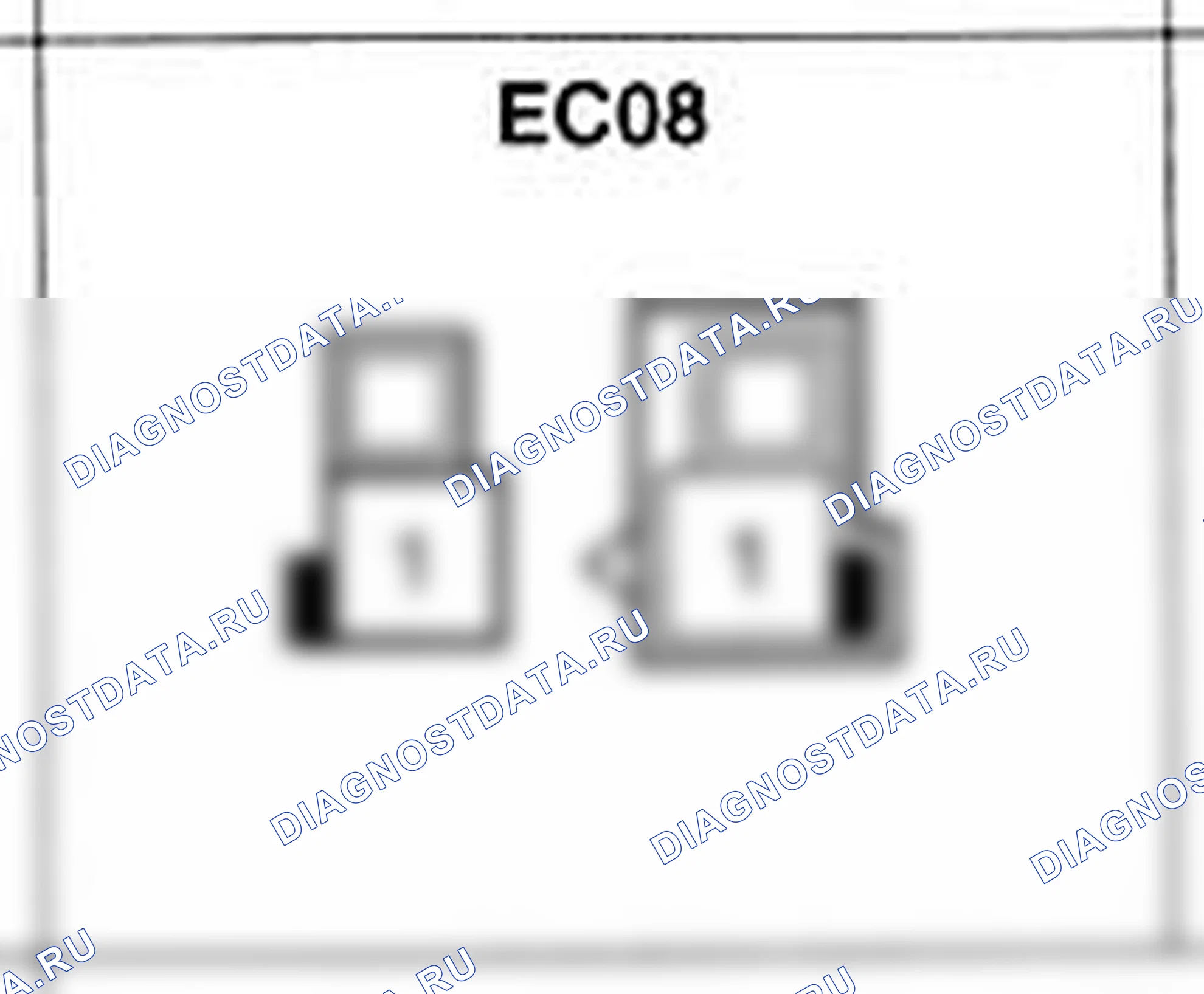 Распиновка разъёма EC08 — жгута двигателя. Hyundai Accent LC