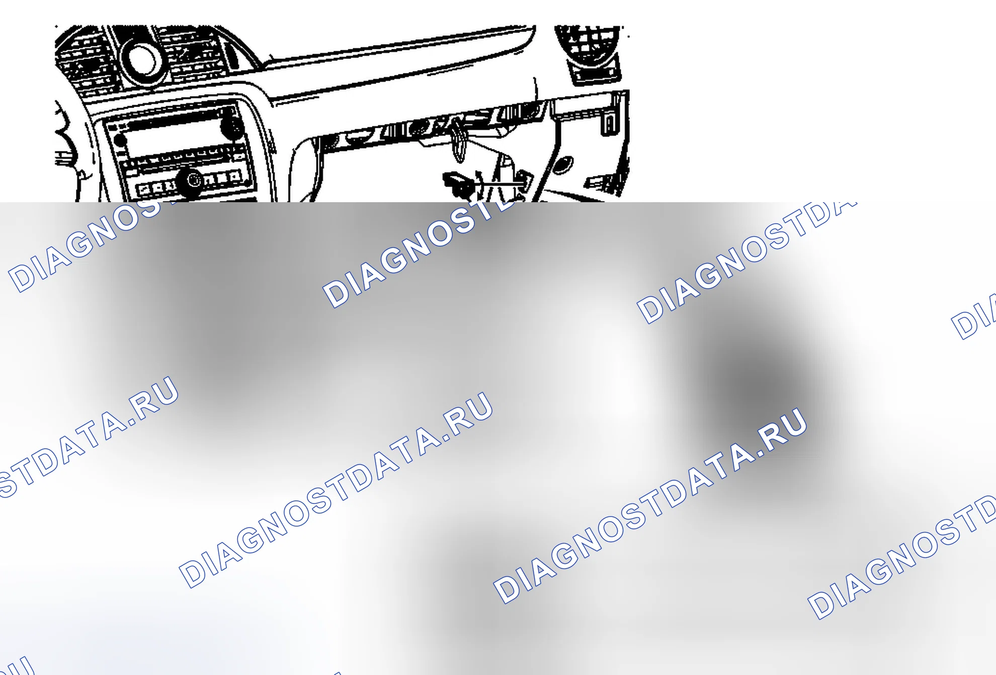 Рис. 162: Замена дверного демпфера отсека приборной панели (анклав). Chevrolet Traverse I