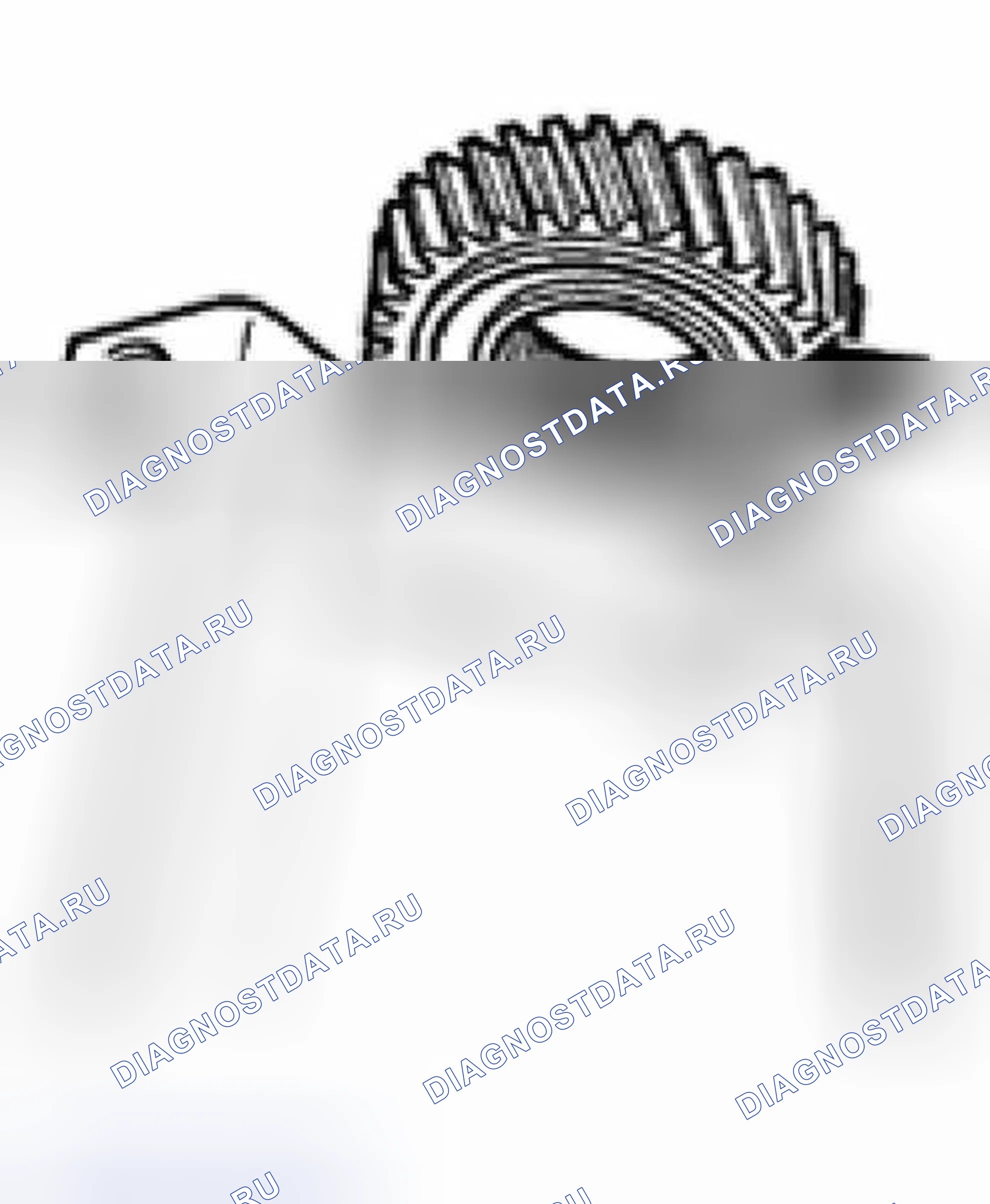 Рис. 4: Установочное положение 5-й передачи. Volkswagen Golf Mk4