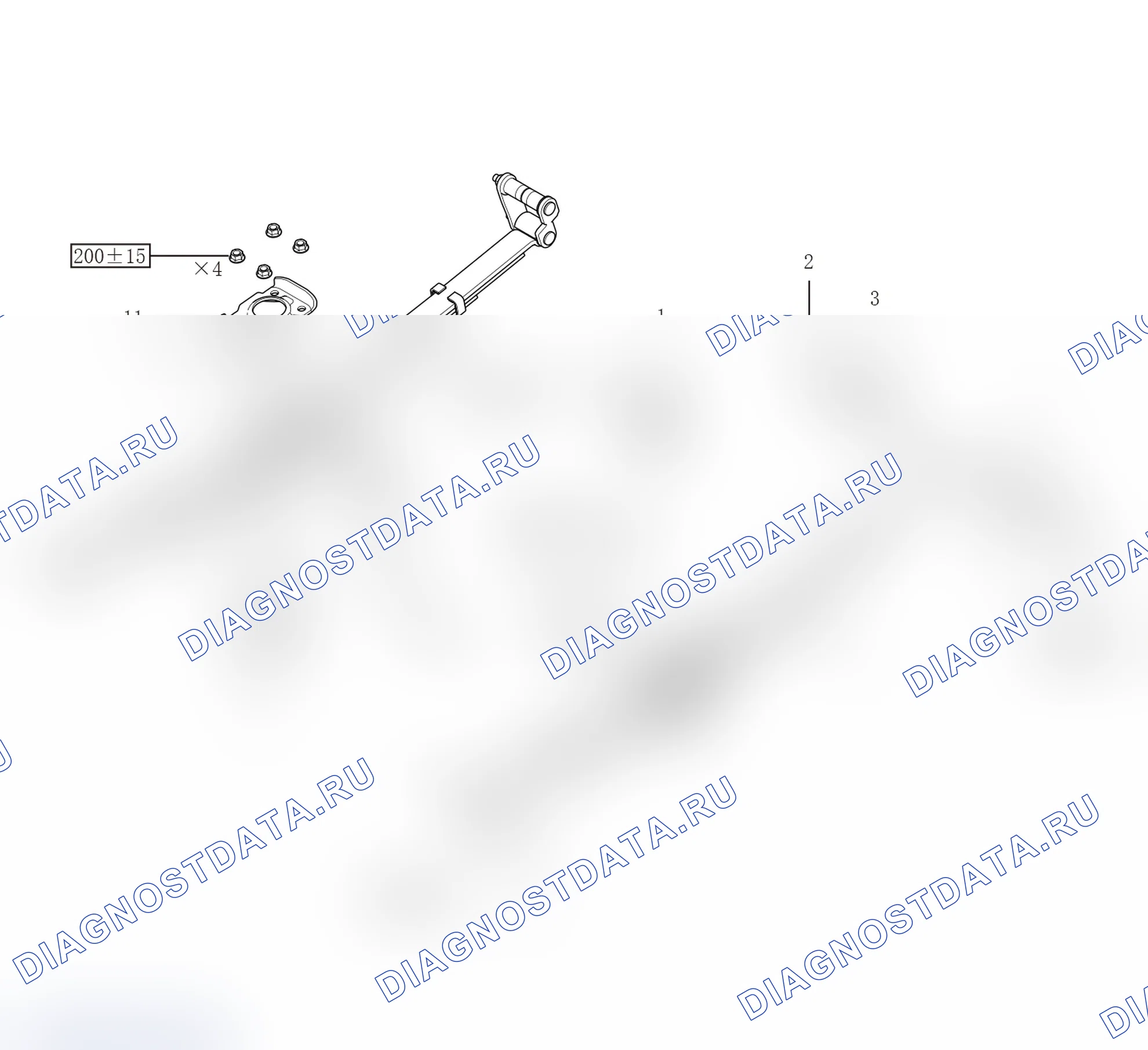 Схема расположения задней подвески — Great Wall King-Kong-Cannon. Great-Wall King Kong Cannon I